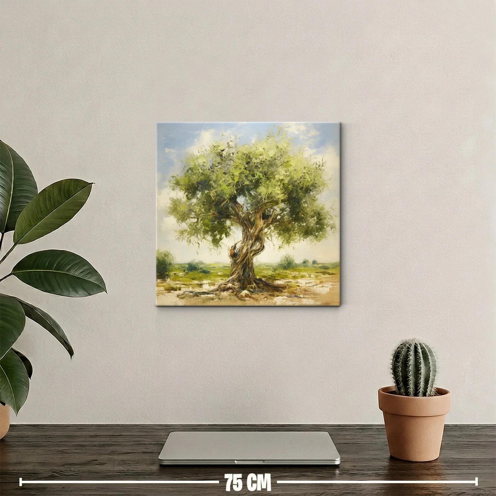 Árbol frondoso en paisaje sereno y luminoso — miniatura 2