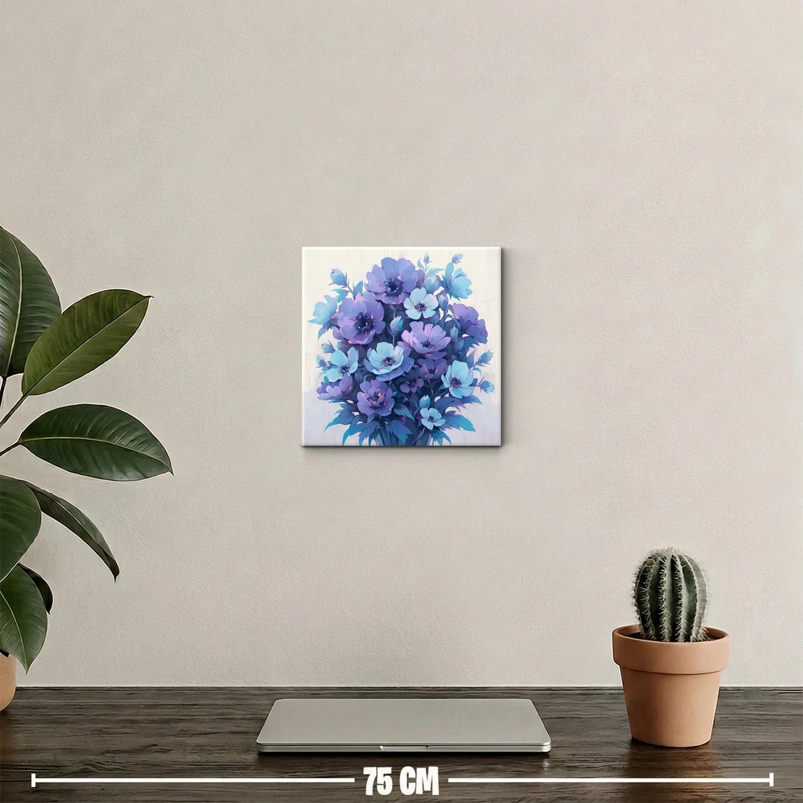 Ramo de flores en tonos azules y morados delicados — miniatura 2
