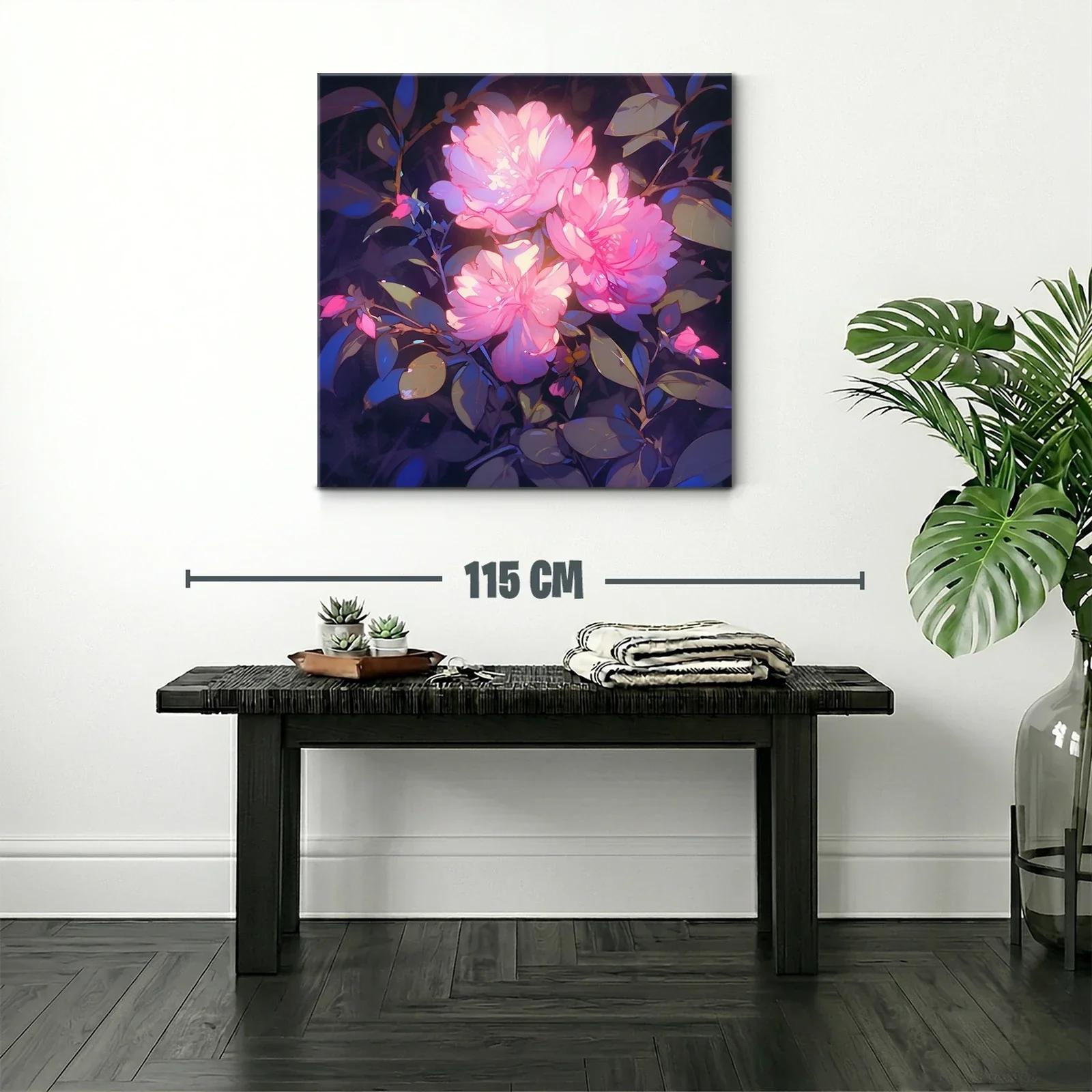 Ramo de flores rosas con contraste vibrante — miniatura 2