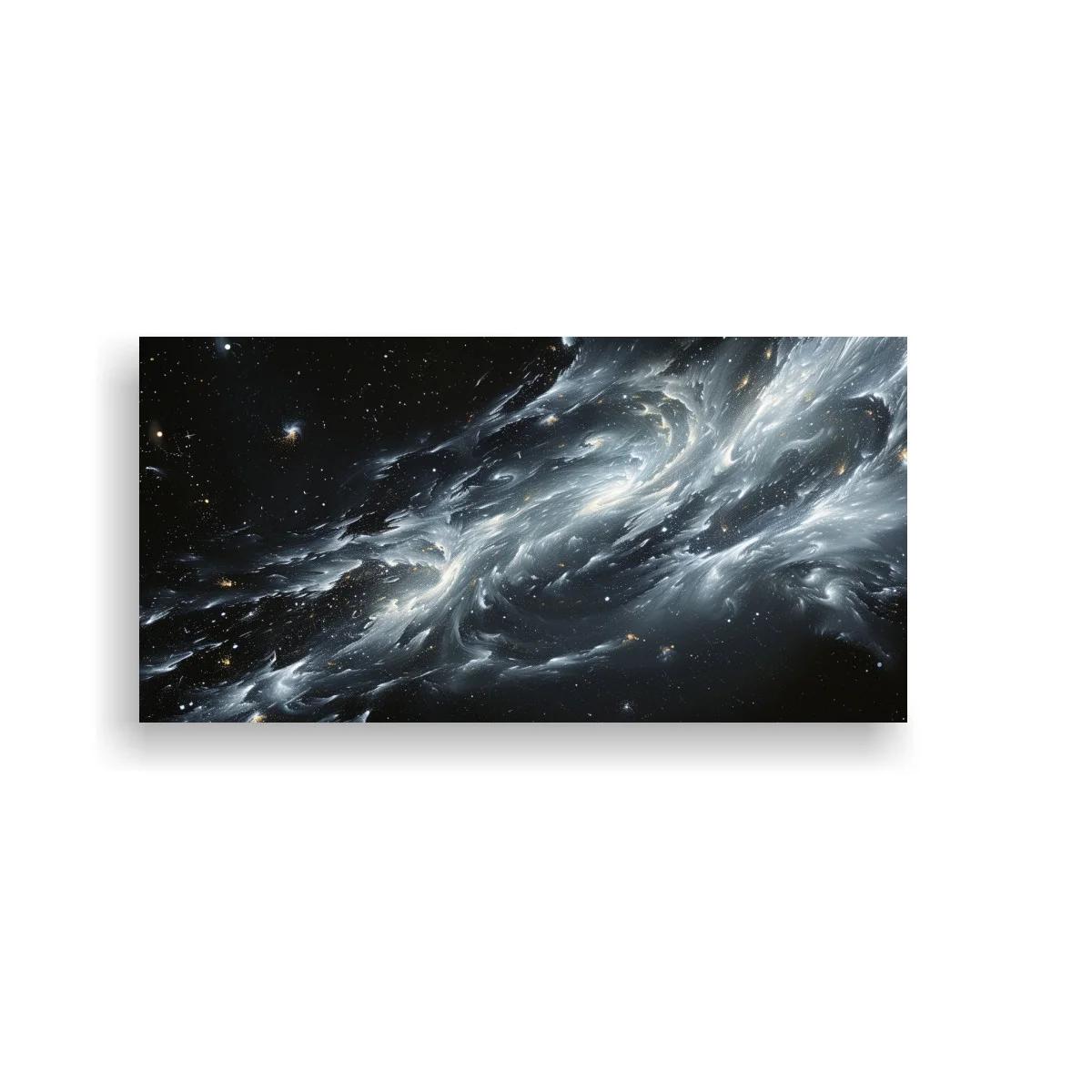 Cuadro galaxia espiral luminosa en diagonal — imagen principal