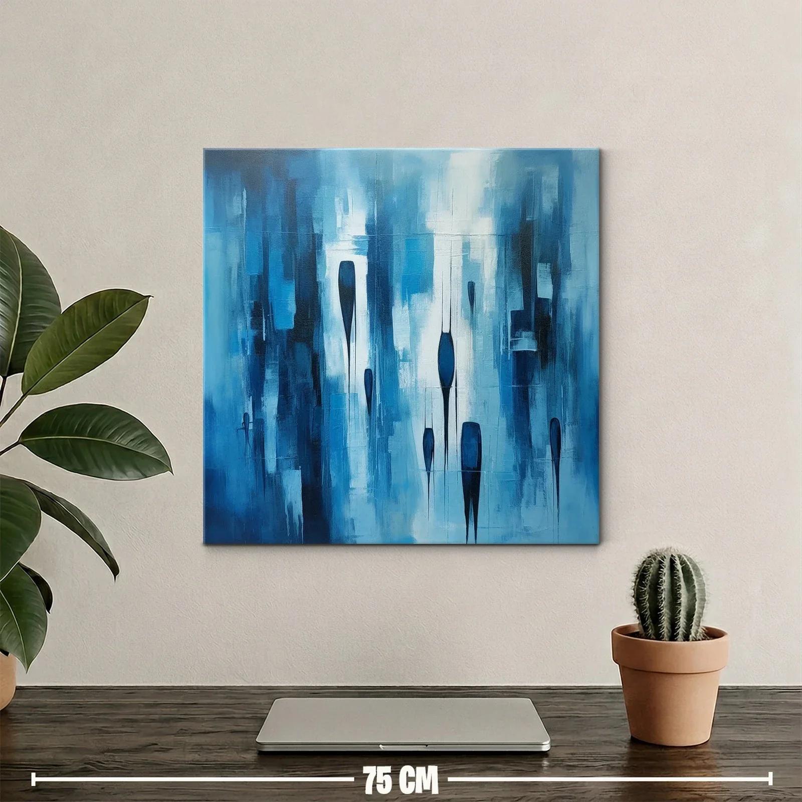 Composición abstracta con tonos azules y blancos — miniatura 2