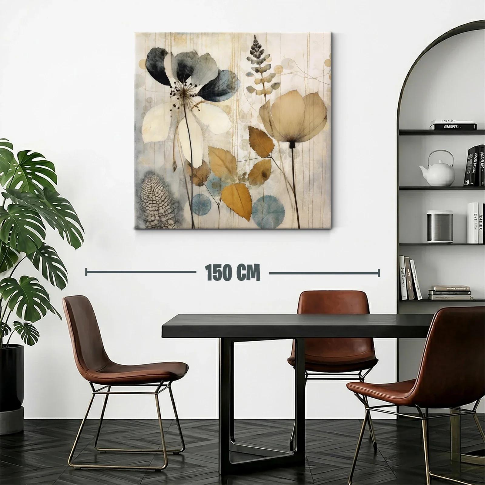 Cuadro floral en tonos neutros con aire delicado y elegante — miniatura 2