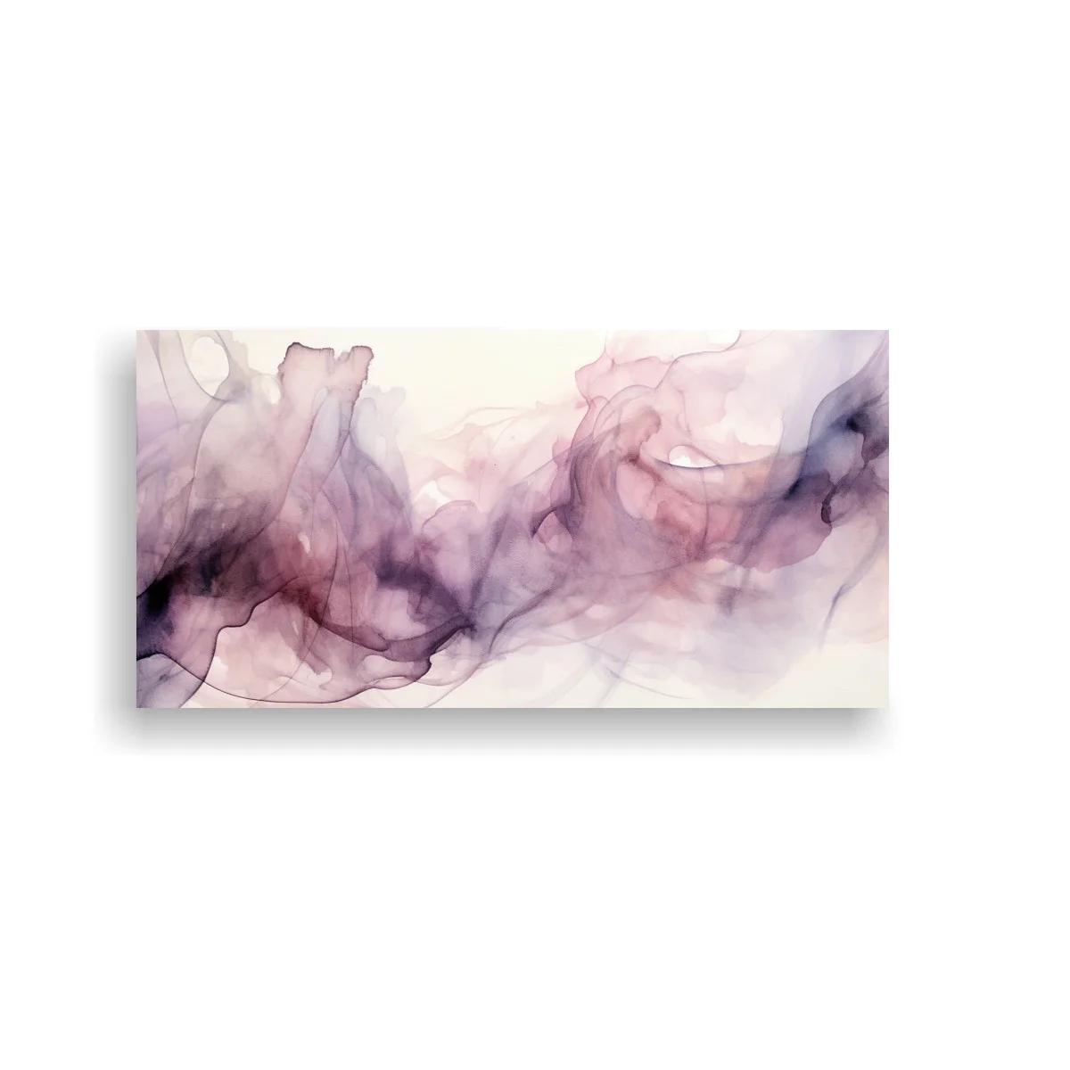Cuadro nubes de tinta morada con veladuras rosadas — imagen principal