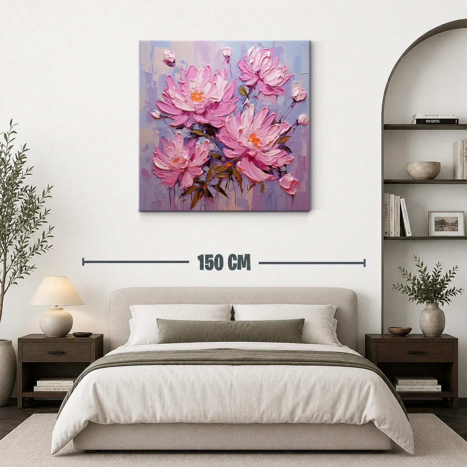 Flores rosas en composicón delicada y vibrante — miniatura 3
