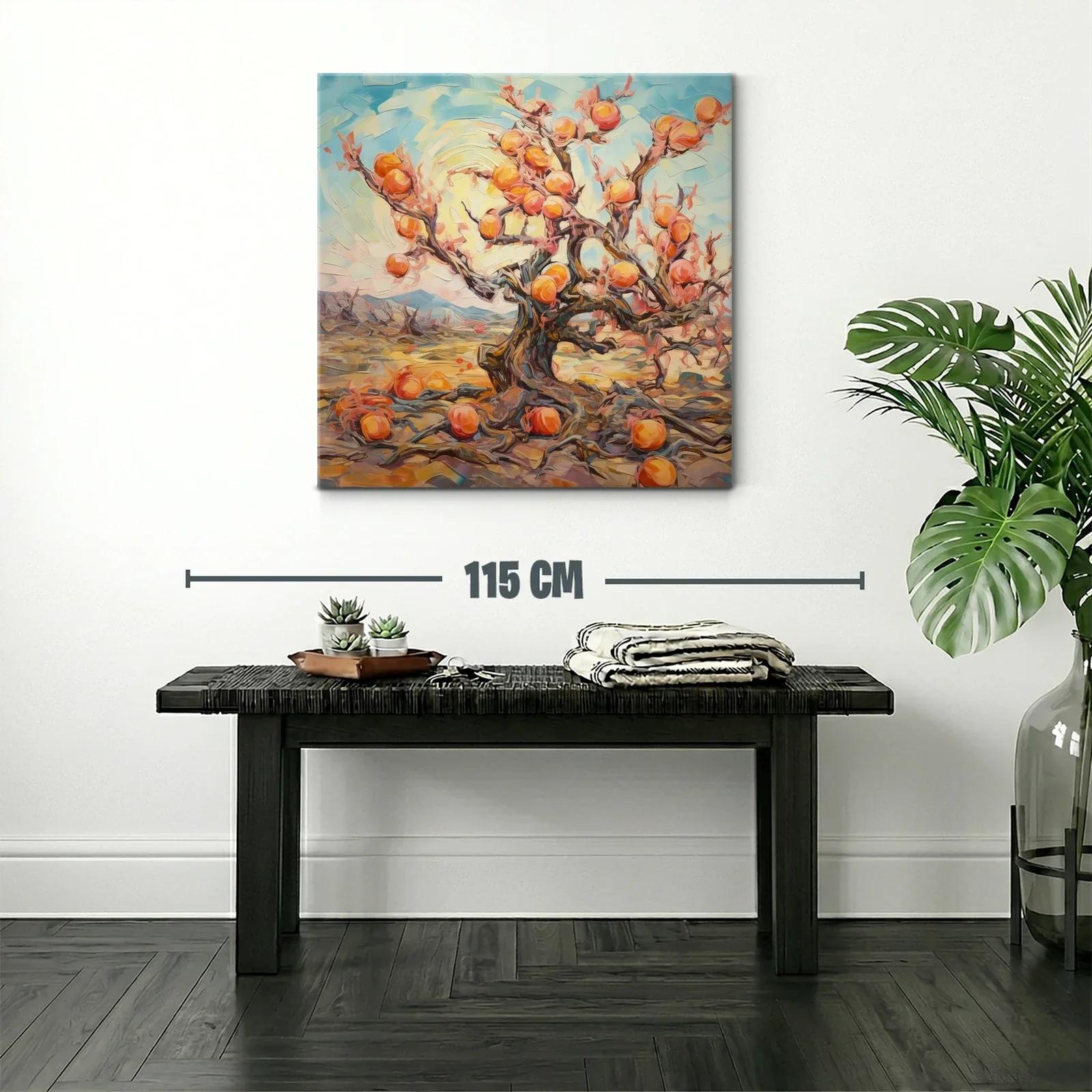 Árbol con Frutos Naranjas en Paisaje Soleado — miniatura 2