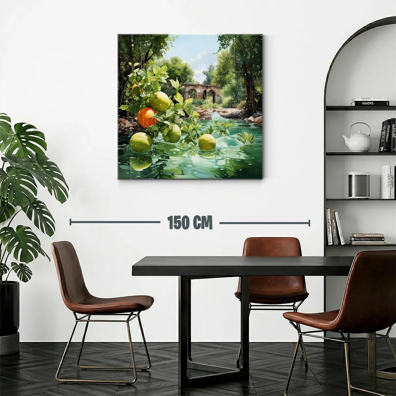 Naturaleza fresca con frutas y paisaje rústico — miniatura 2