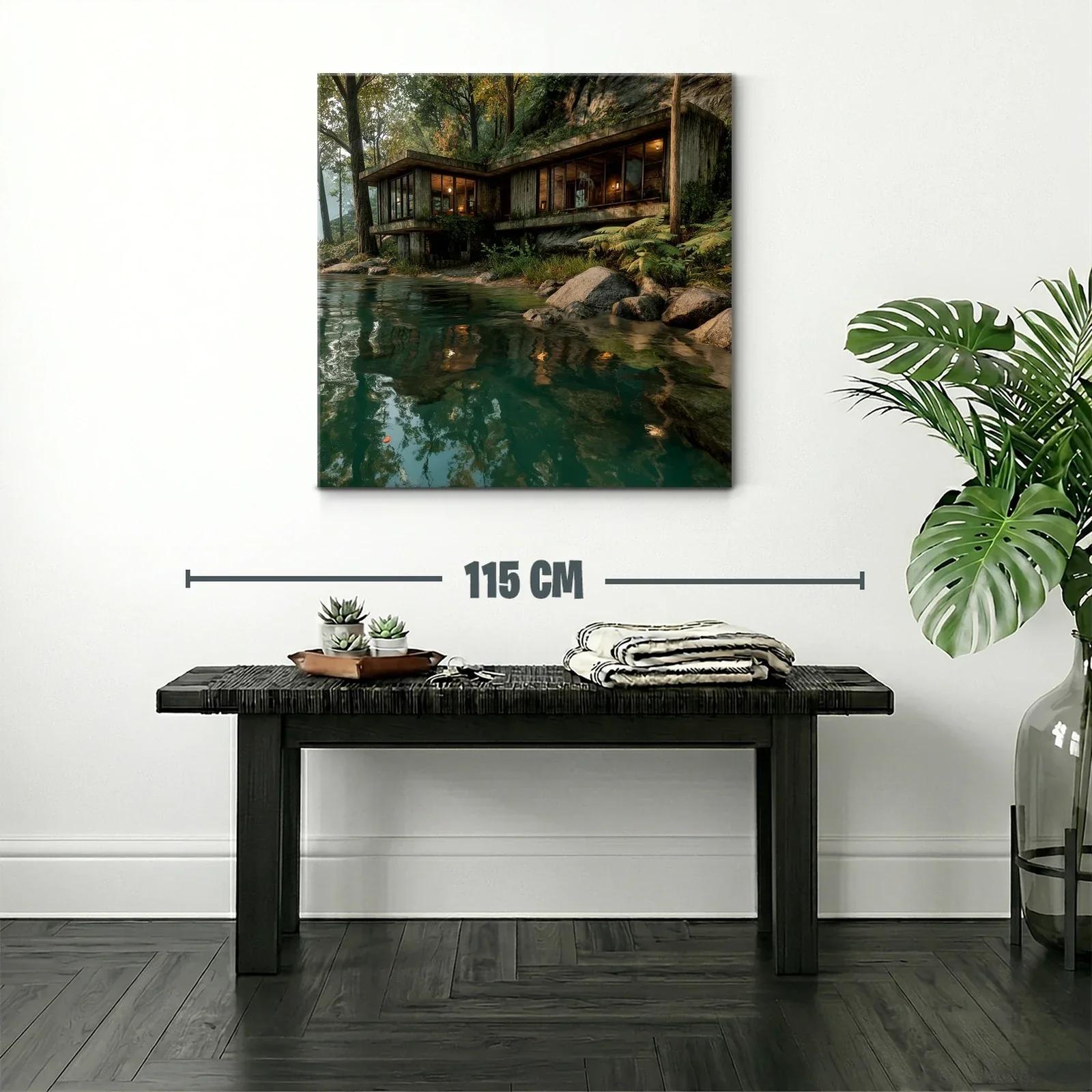 Refugio junto al lago entre la naturaleza exuberante — miniatura 2