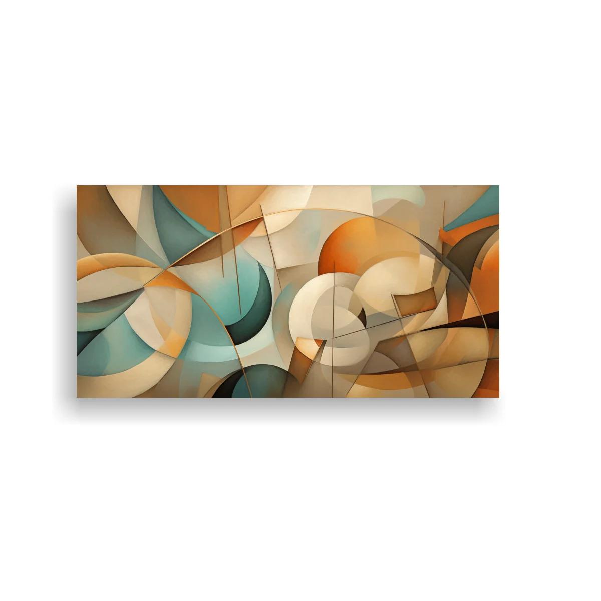 Cuadro abstracción geométrica con círculos superpuestos y planos — imagen principal