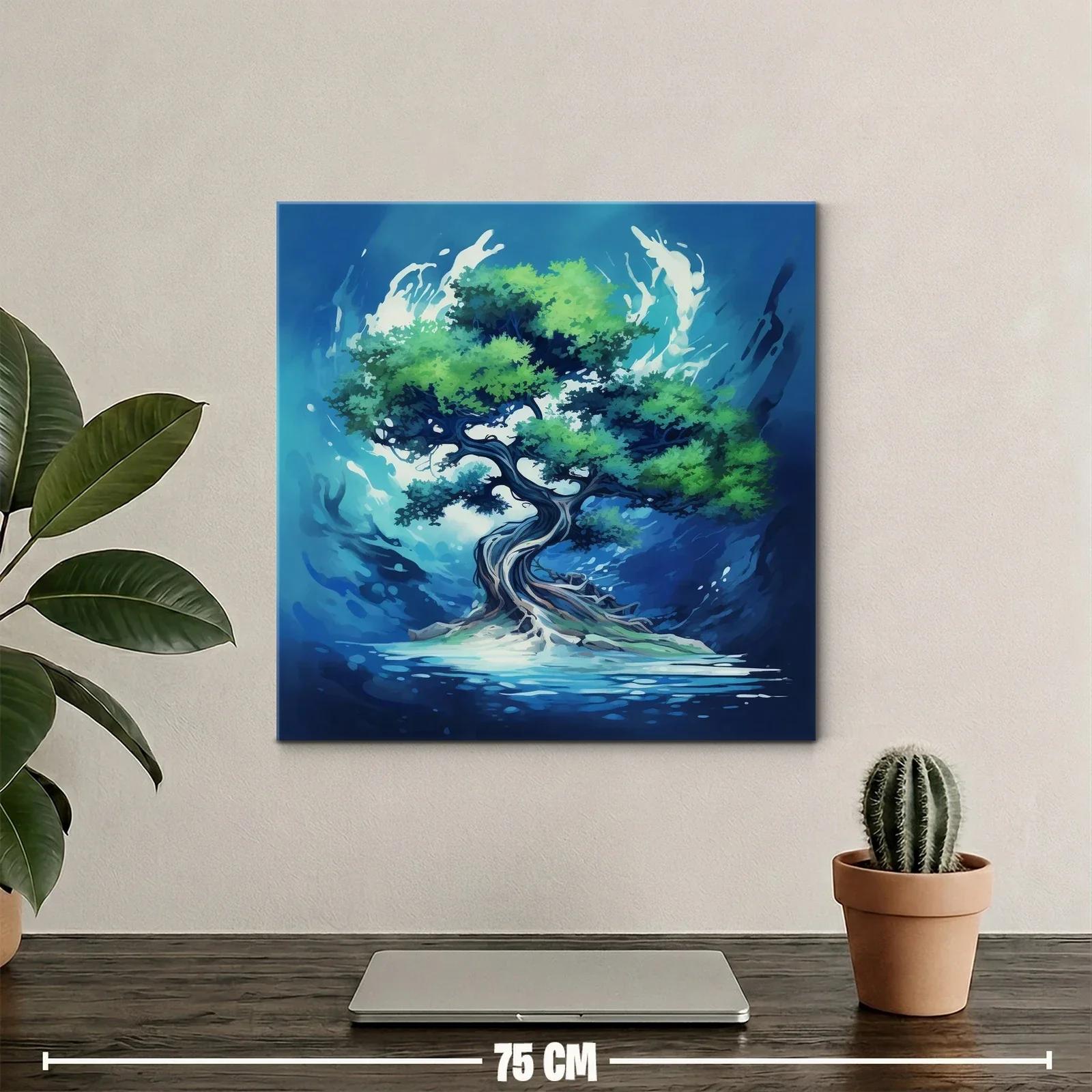 Árbol luminoso en vibrantes tonos azules y verdes — miniatura 2