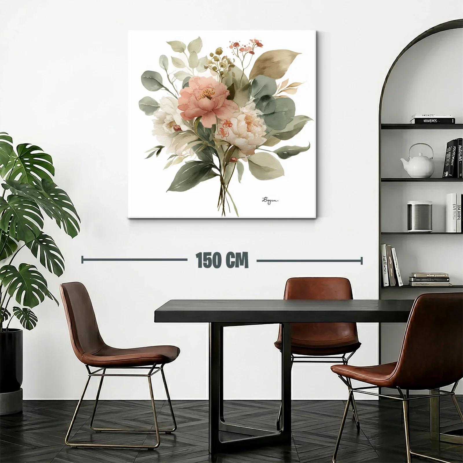 Ramo delicado de flores en tonos suaves y naturales — miniatura 2