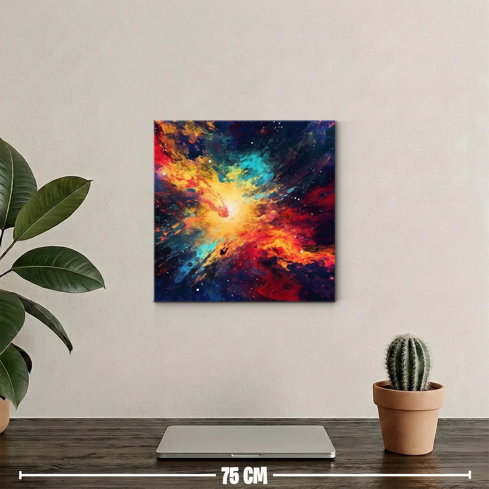 Estallido Cósmico con Vibrantes Tonos Rojos y Azules — miniatura 2