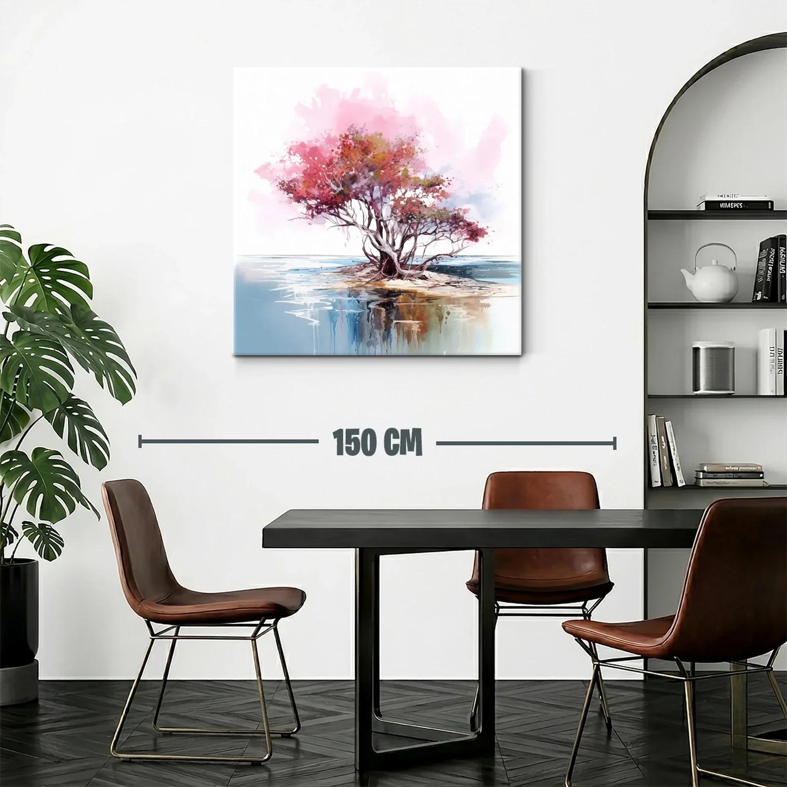 Árbol vibrante con reflejo en agua tranquila — miniatura 2