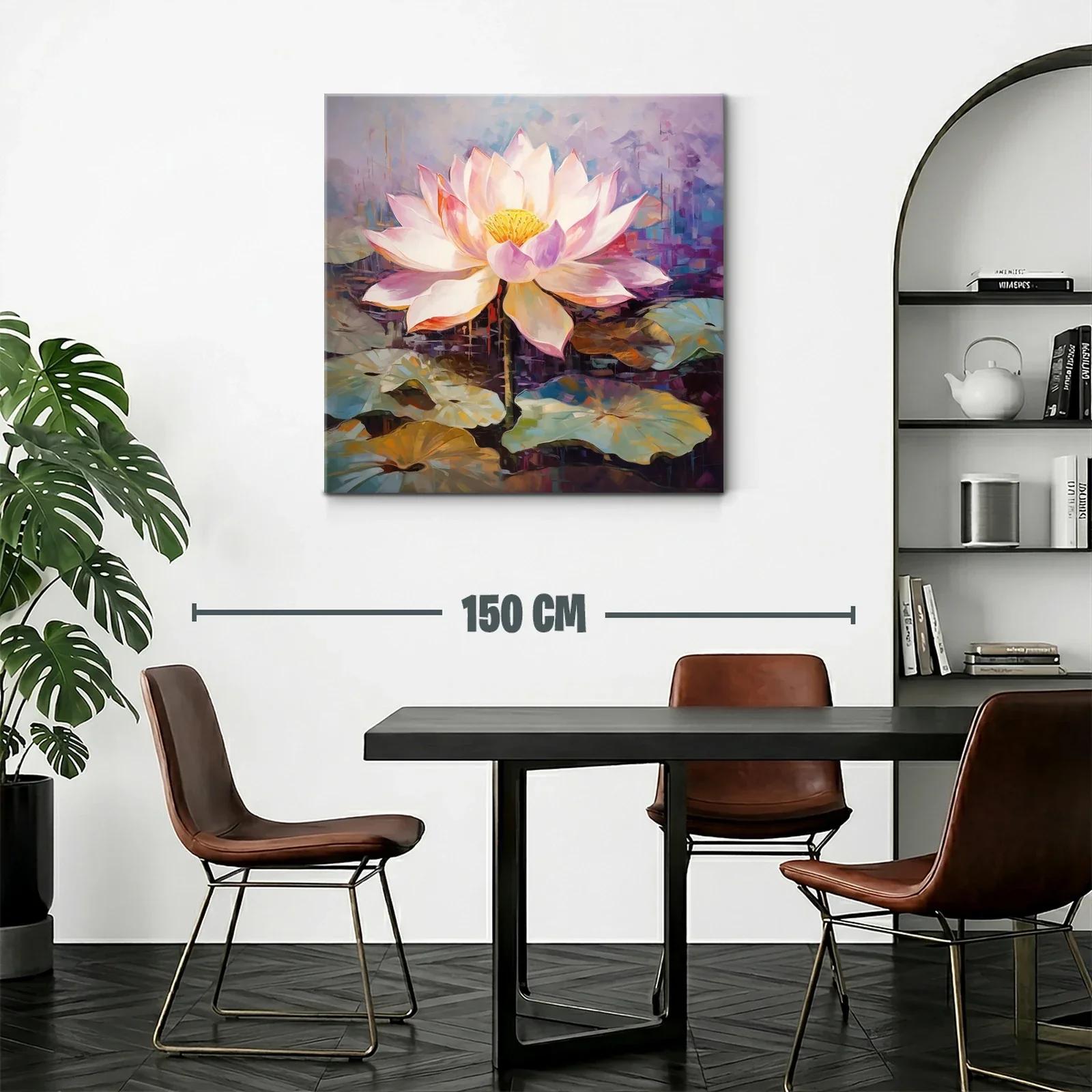 Flor de loto luminosa con tonos cálidos y fríos en armonía — miniatura 2