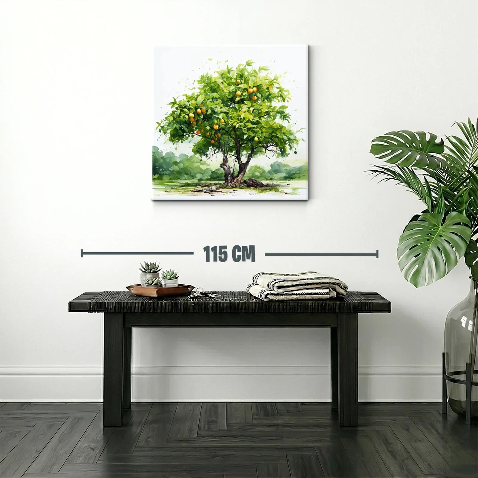 Árbol de frutas naranjas en paisaje natural sereno — miniatura 2