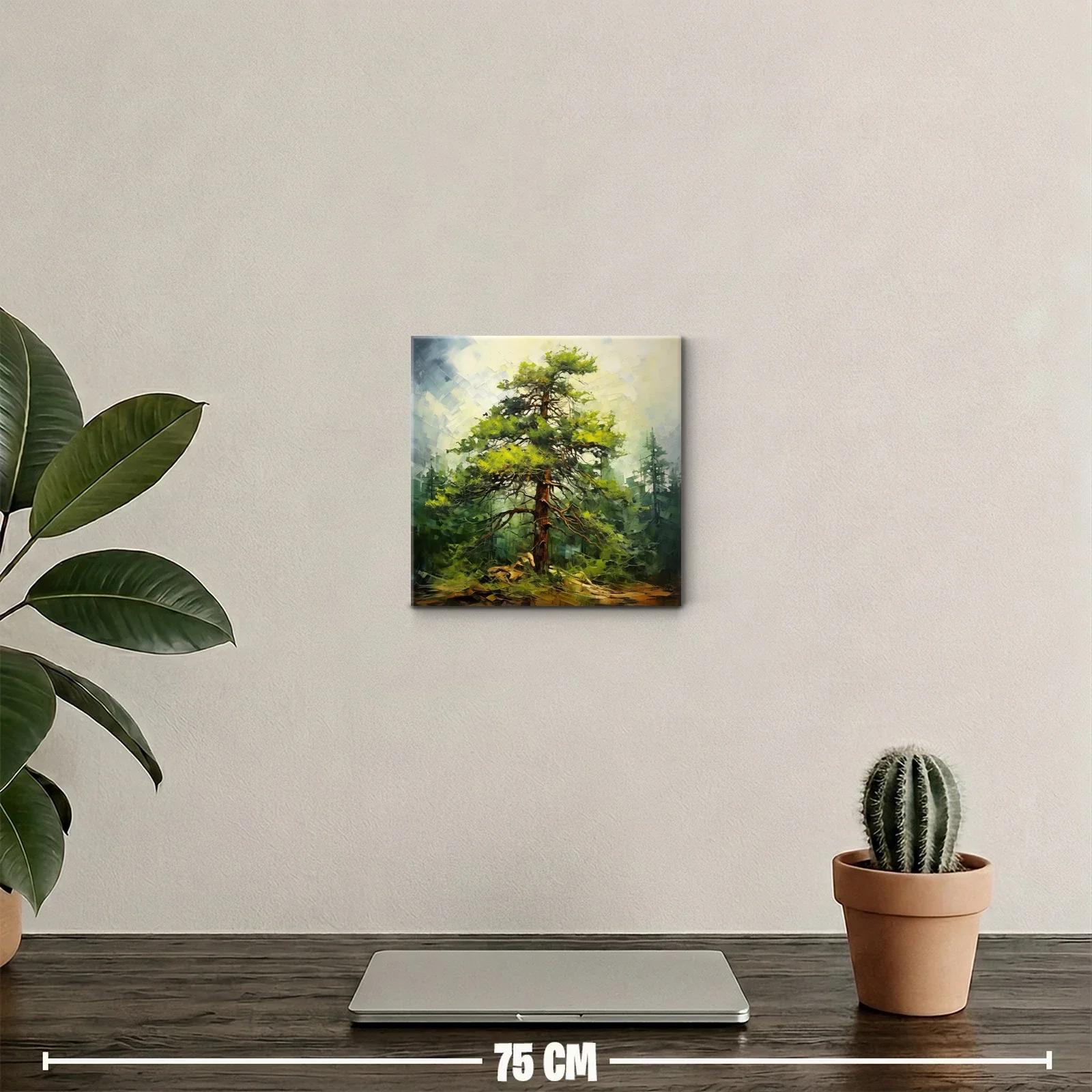 Cuadro decorativo con impresionante pino en bosque natural — miniatura 2