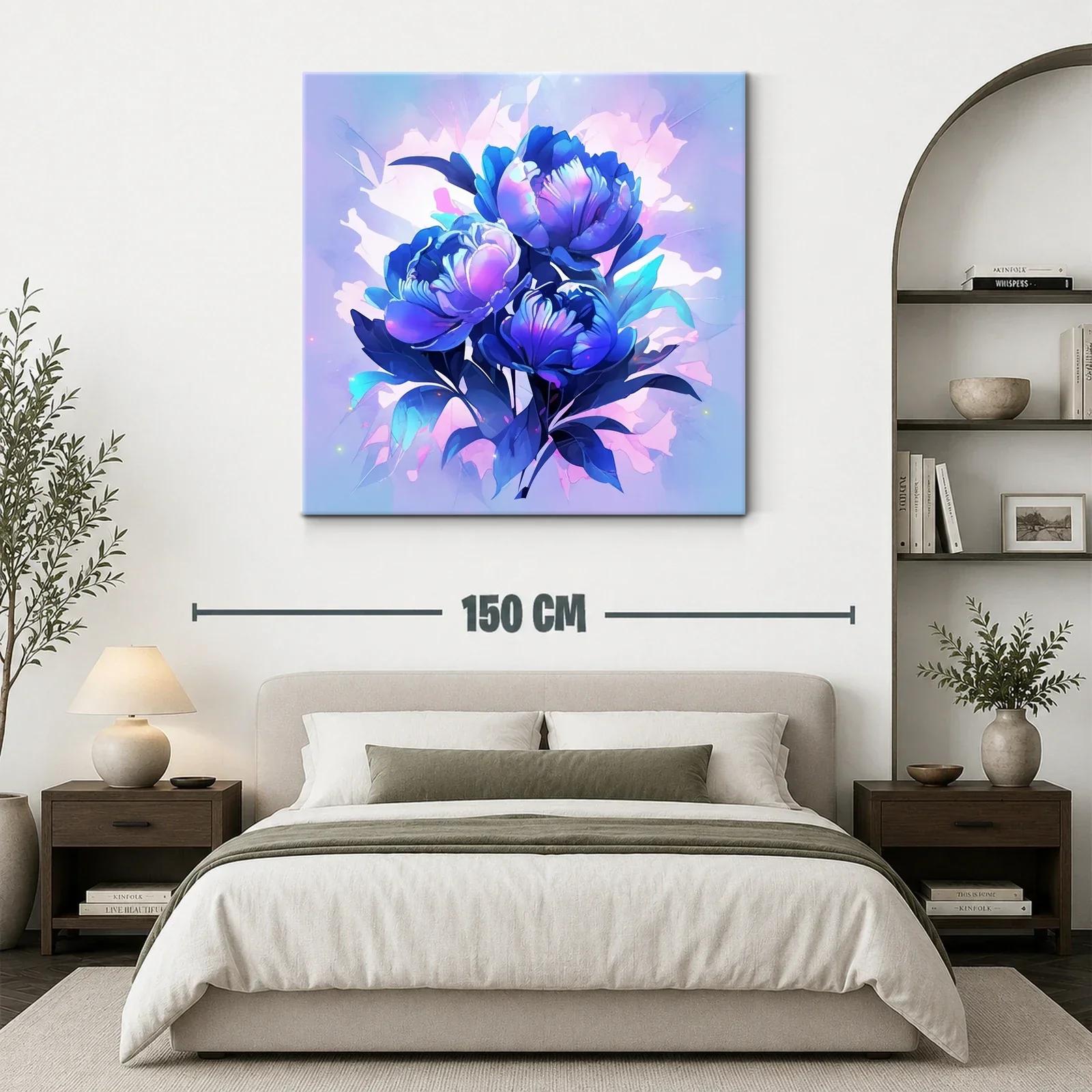 Ramo de flores en tonos azul y violeta vibrante — miniatura 3