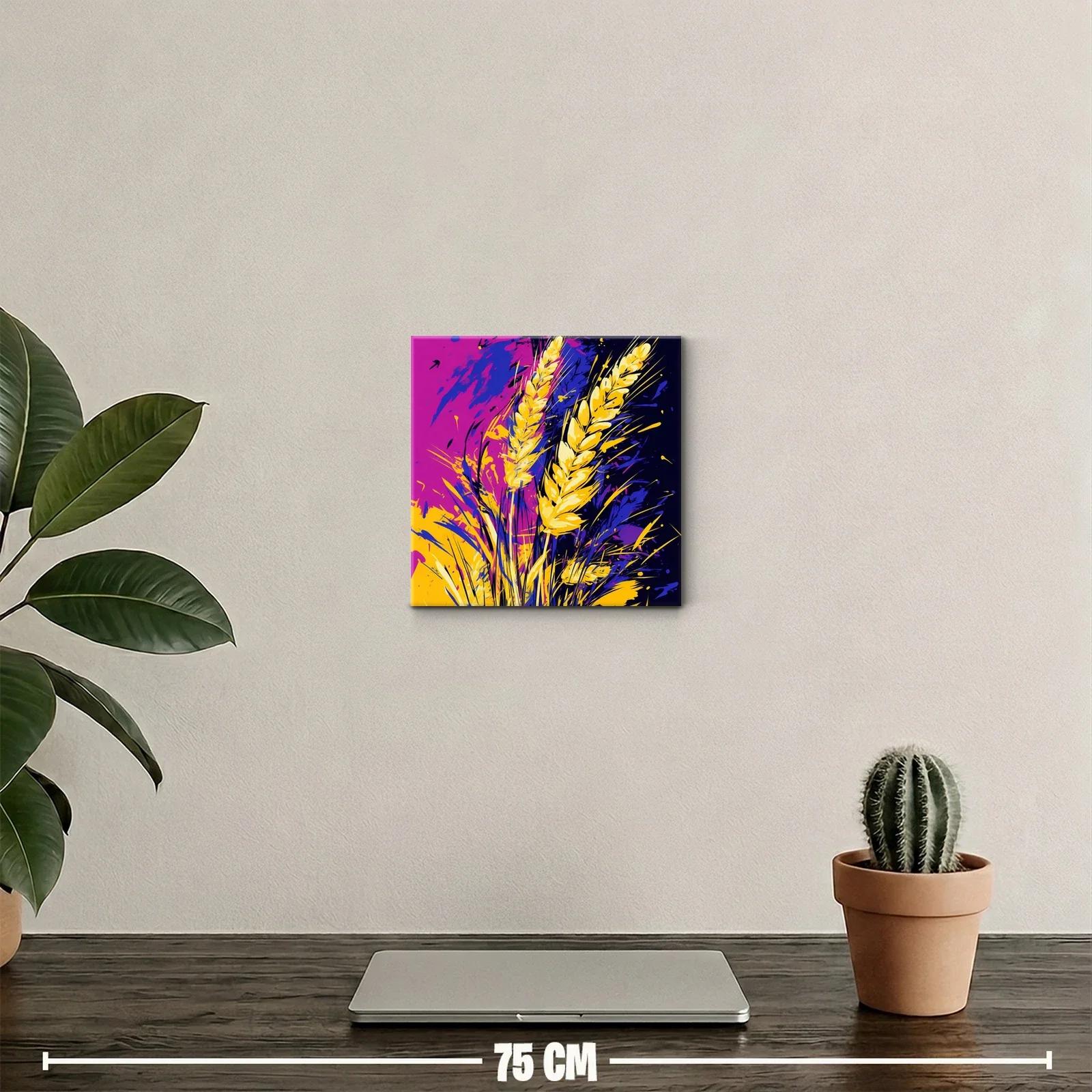 Explosión de Trigo Dorado entre Colores Vibrantes — miniatura 2