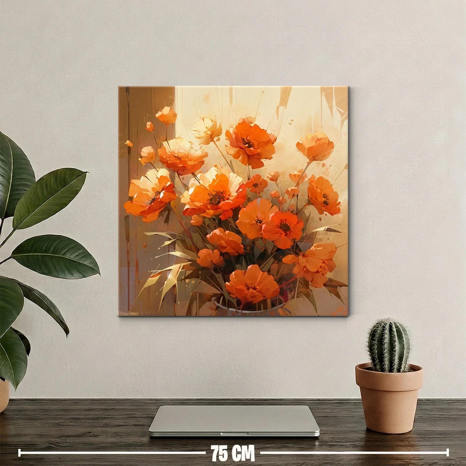 Vibrante ramo de flores naranjas en ambiente cálido — miniatura 2