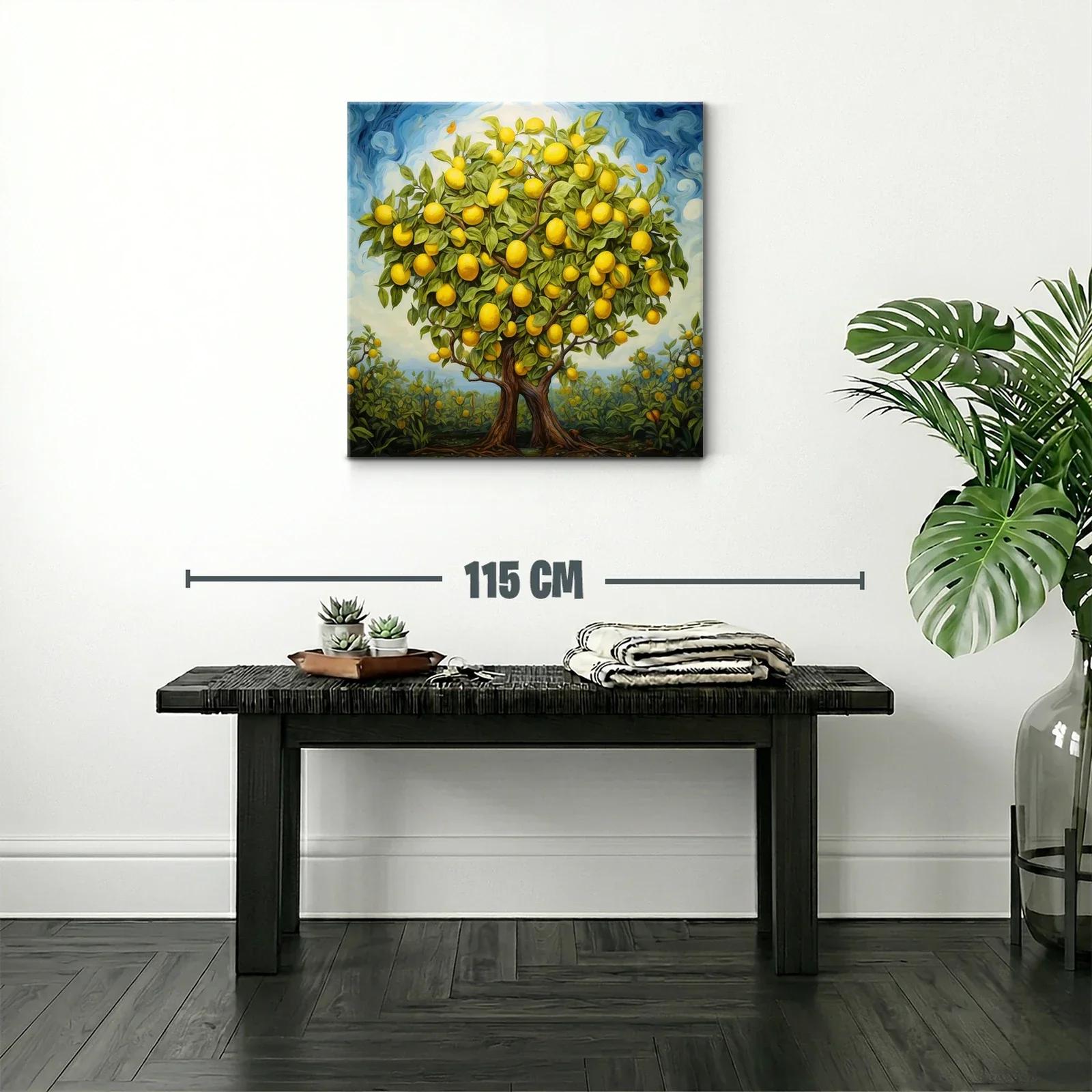 Árbol de limones exuberante y vibrante en paisaje soleado — miniatura 2