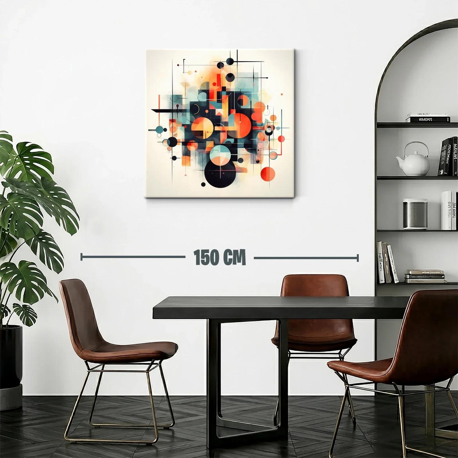 Composición abstracta con formas geométricas y tonos cálidos — miniatura 2