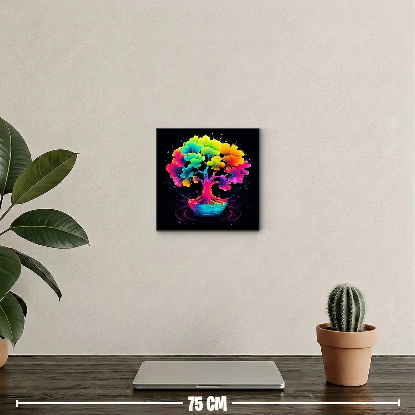 Árbol de colores vibrantes con hojas en tonos neón — miniatura 2