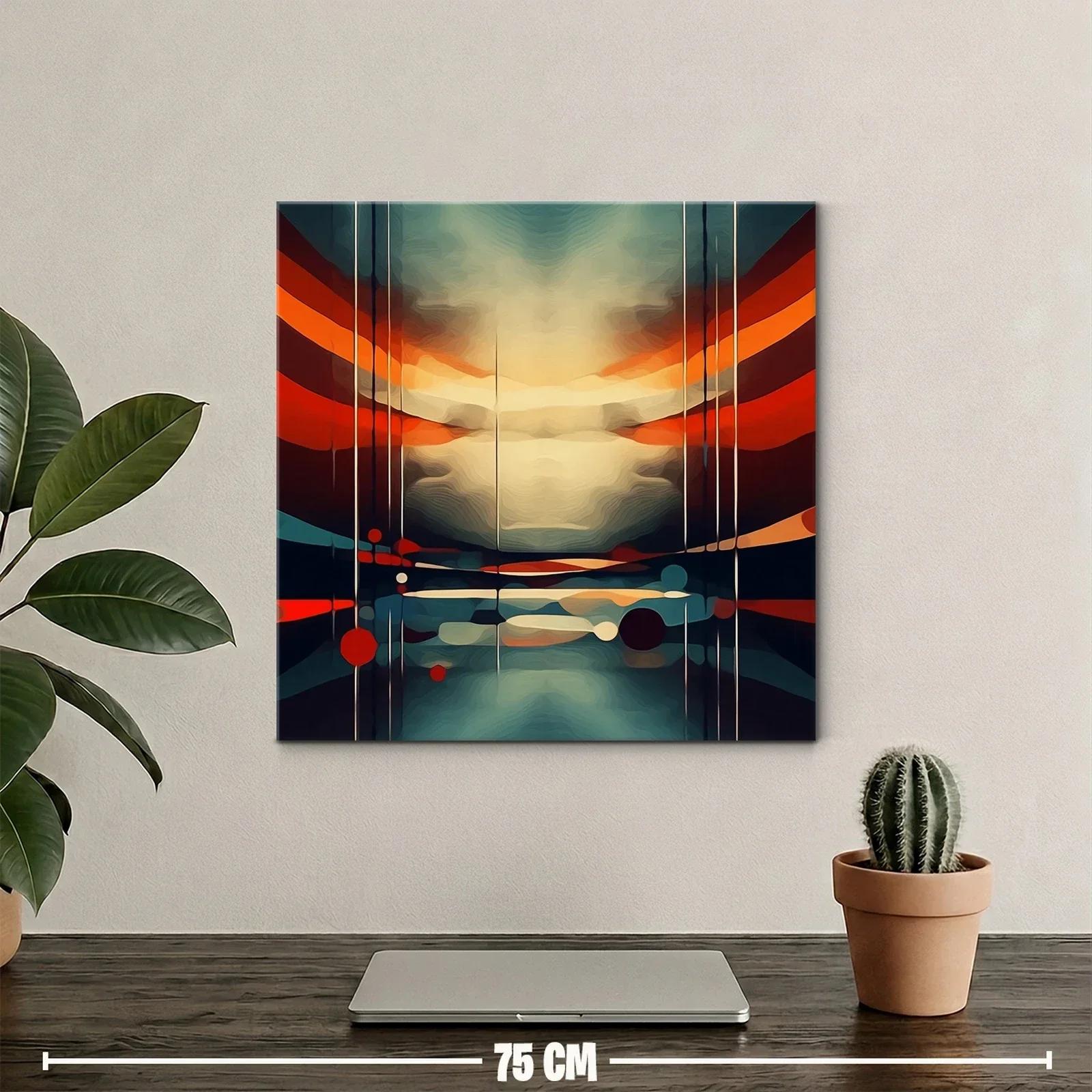 Composición abstracta con líneas y formas geométricas vibrantes — miniatura 2