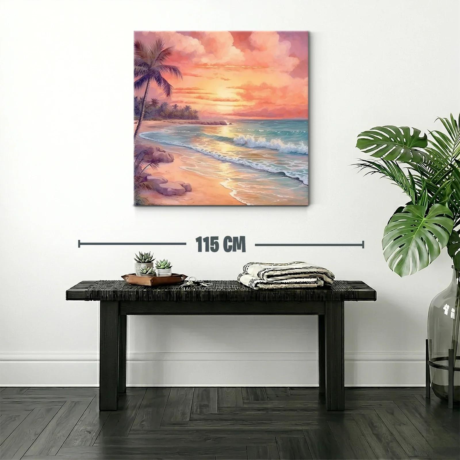 Atardecer Tropical con Palmera en Playa Serena — miniatura 2