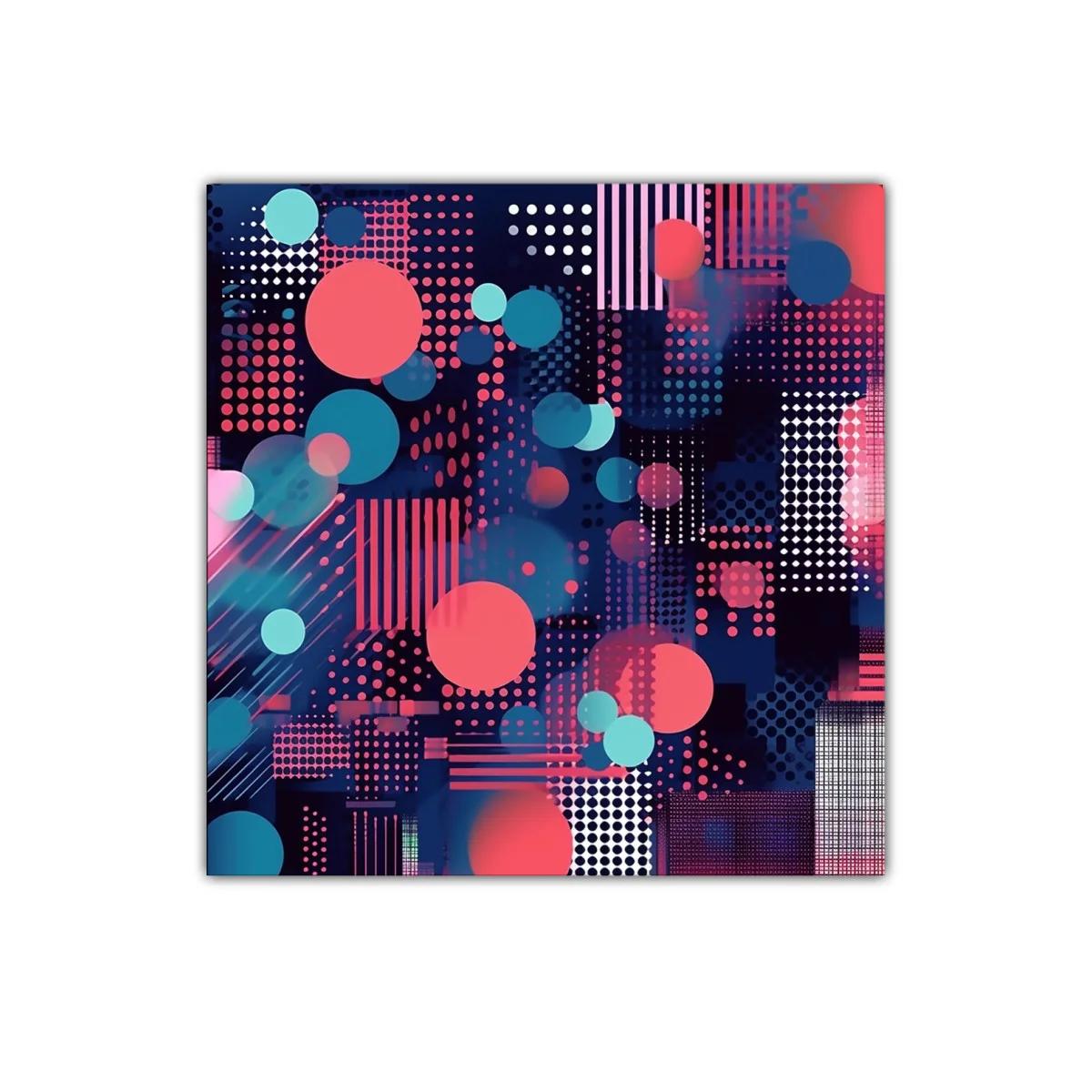 Composición abstracta con círculos y puntos en tonos vibrantes — miniatura 1