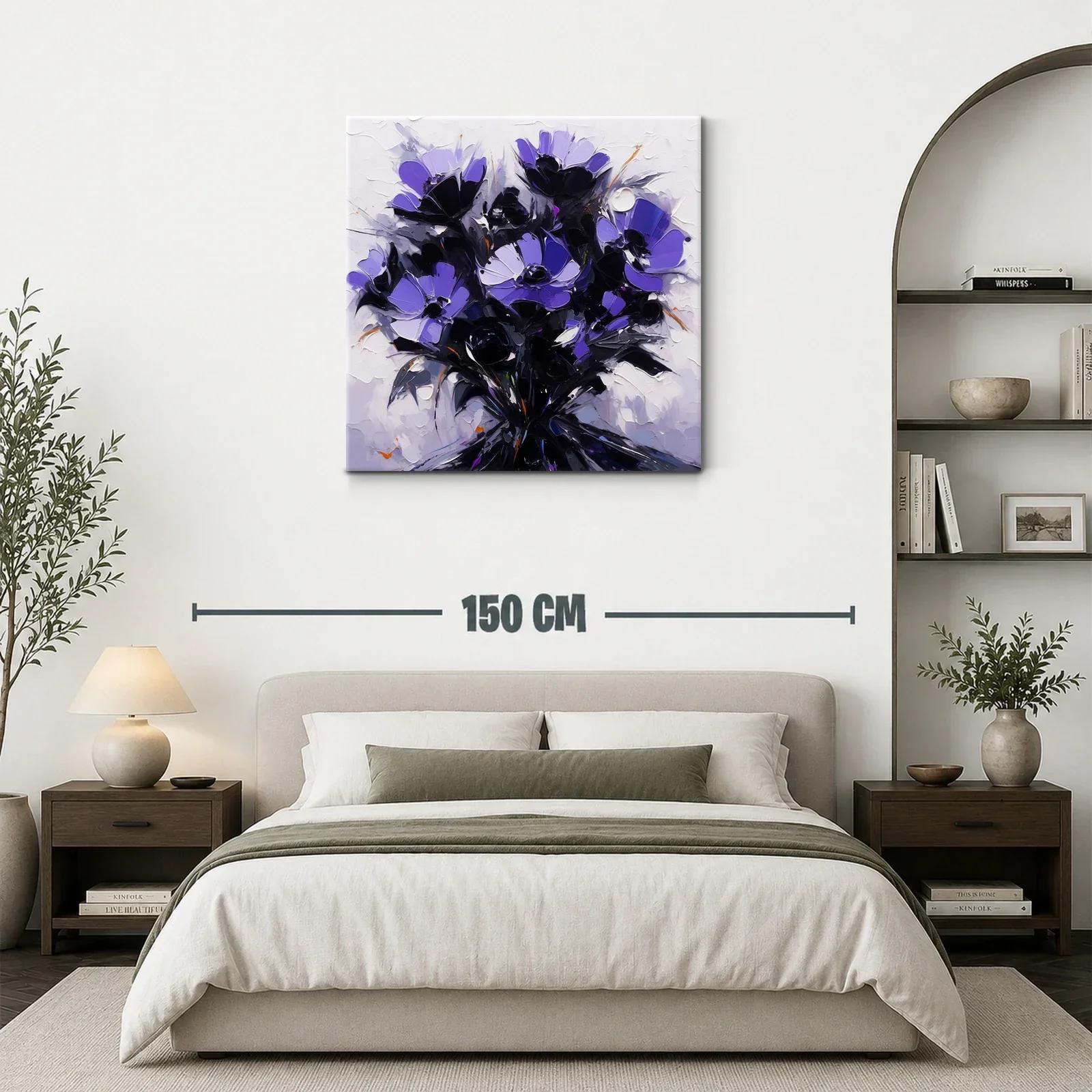Elegante ramo de flores en tonos violetas y negros — miniatura 3