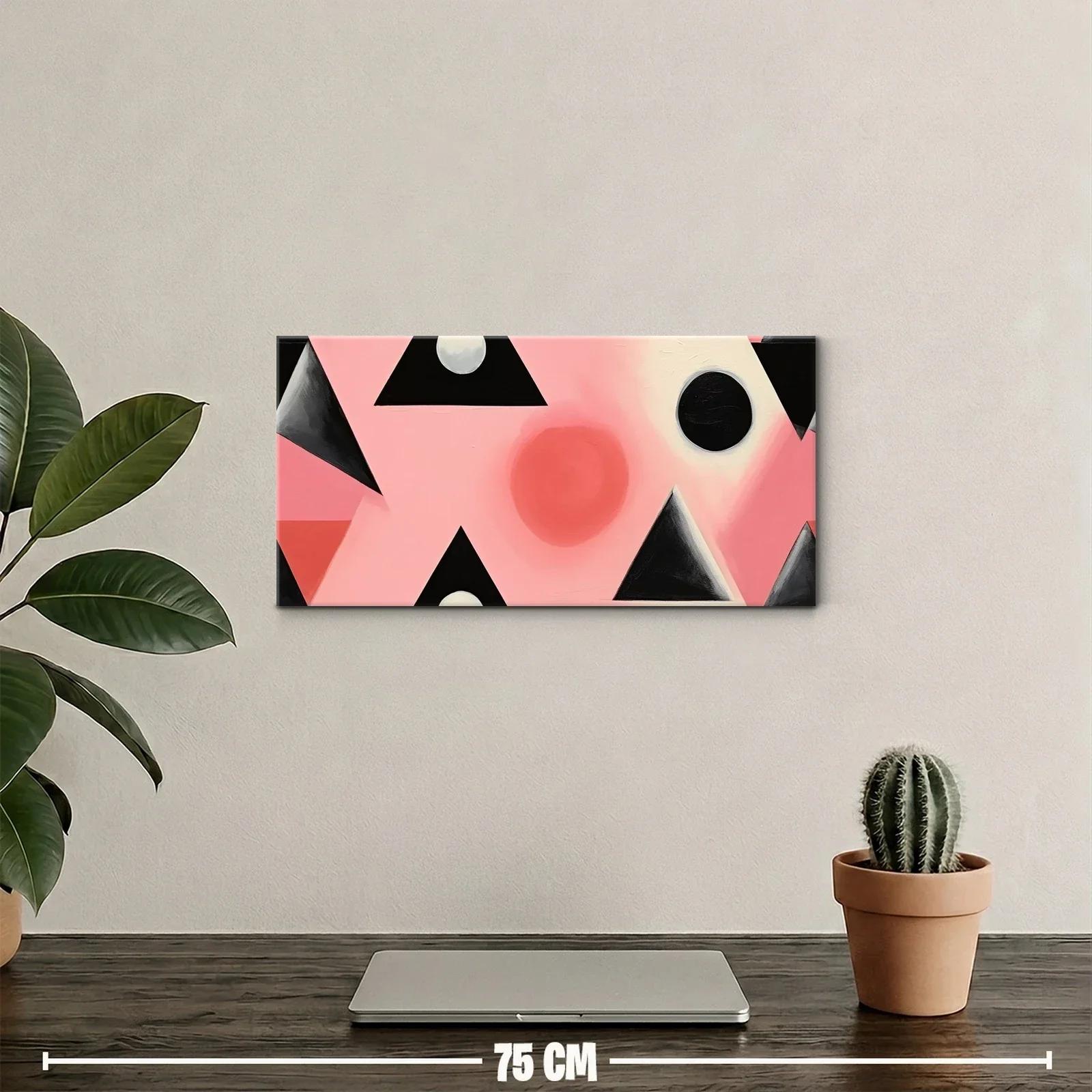 Cuadro composición geométrica abstracta con triángulos — miniatura 2