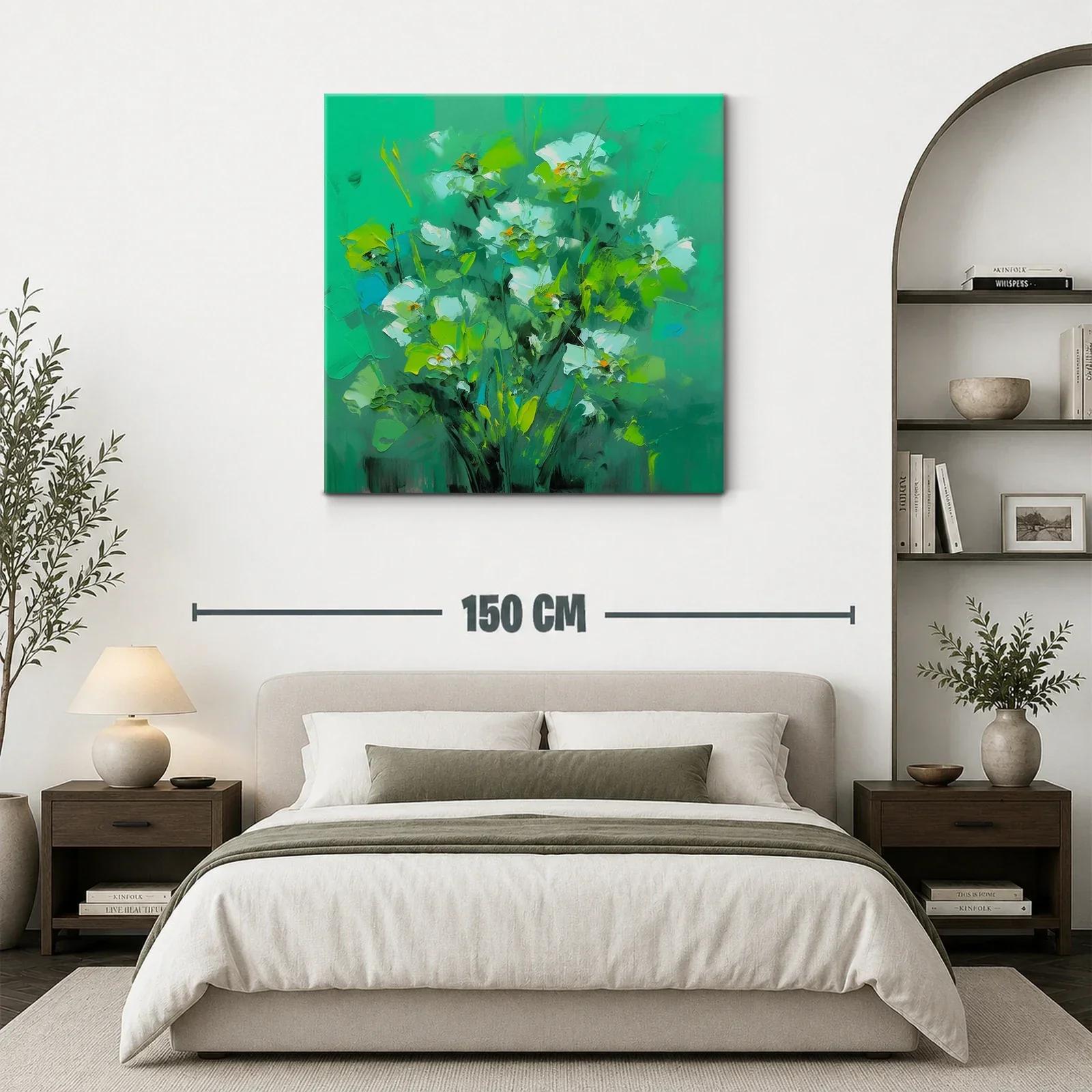 Composición floral en tonos verdes y blancos — miniatura 3
