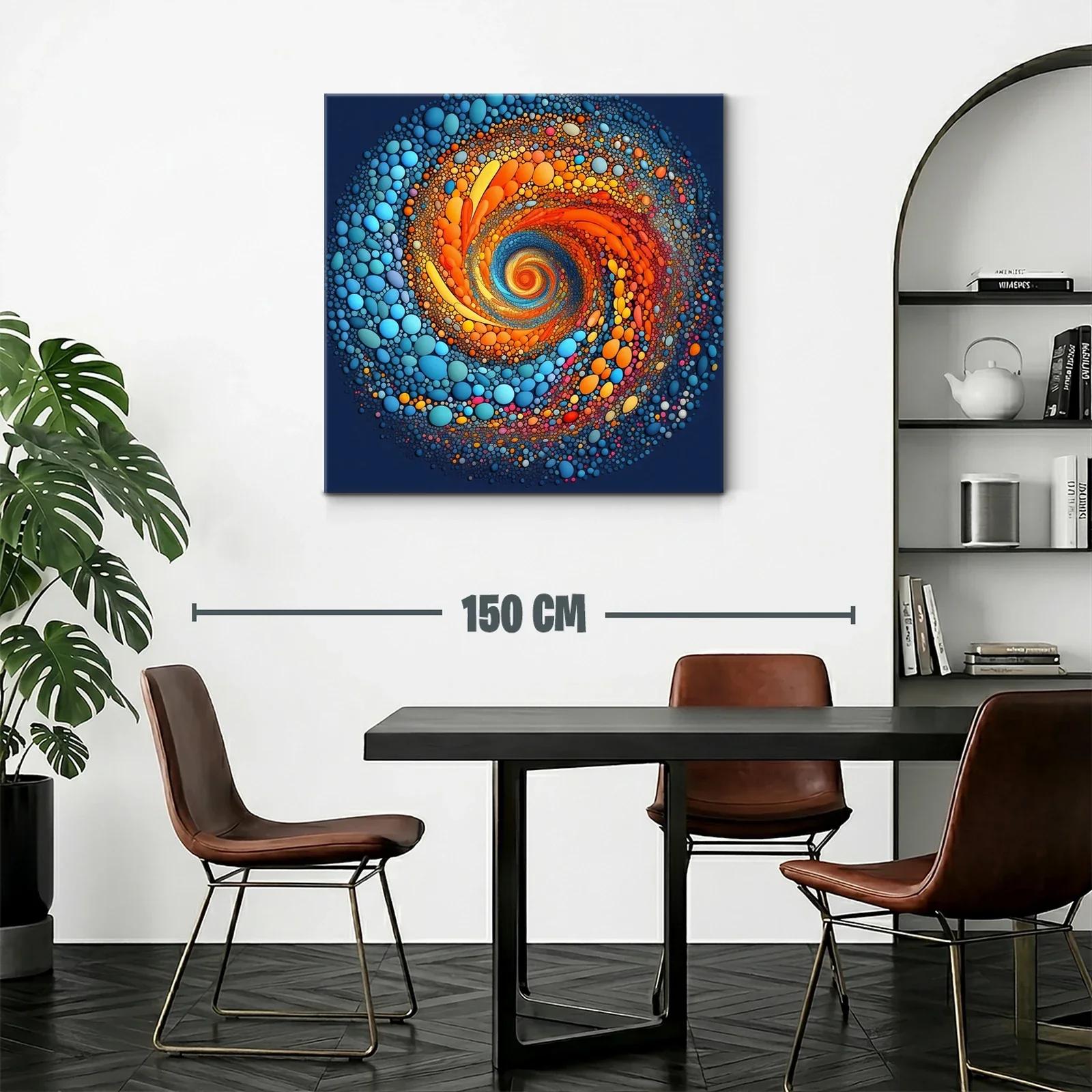 Explosión cromática en espiral de formas circulares — miniatura 2