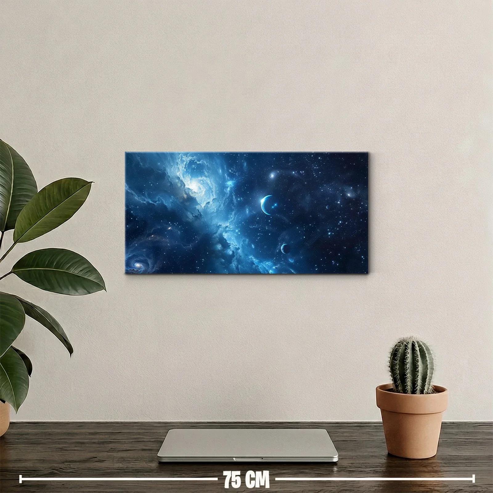 Cuadro nebulosa espacial con lunas crecientes — miniatura 2