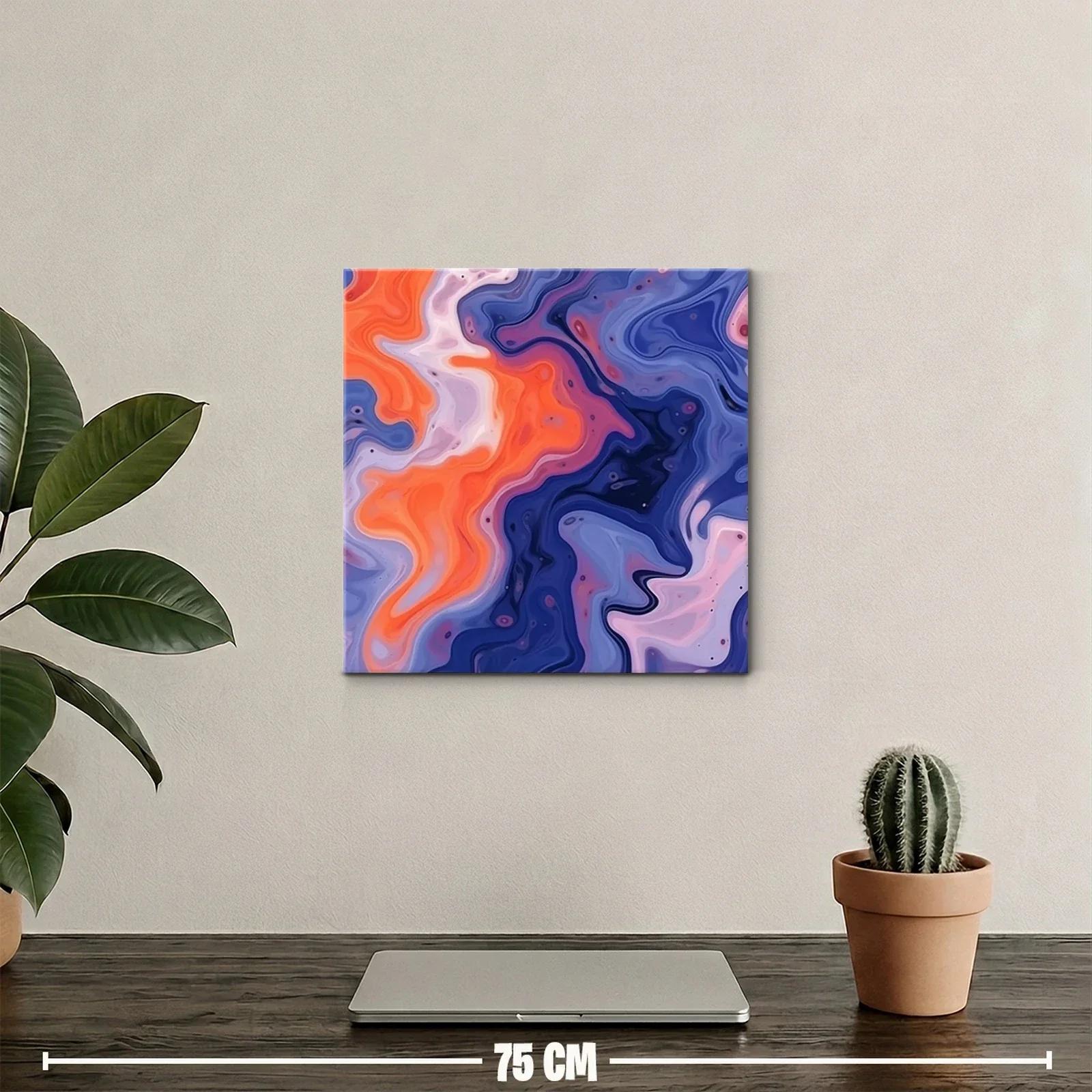 Composición abstracta con fluidas formas en tonos vivos — miniatura 2