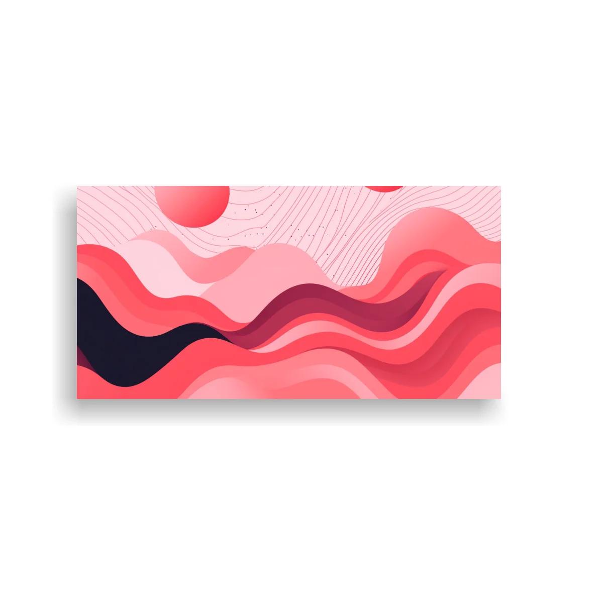 Cuadro ondas abstractas con círculos flotantes — imagen principal
