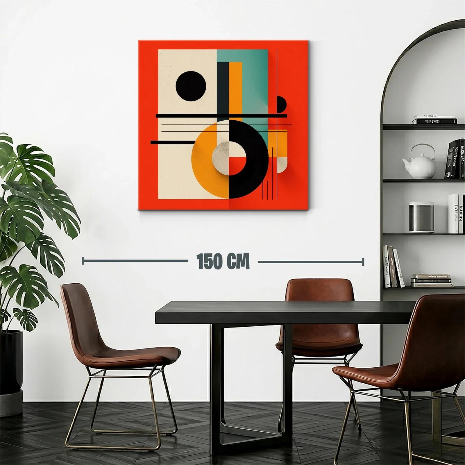 Composición geométrica en tonos vivos y contrastantes — miniatura 2