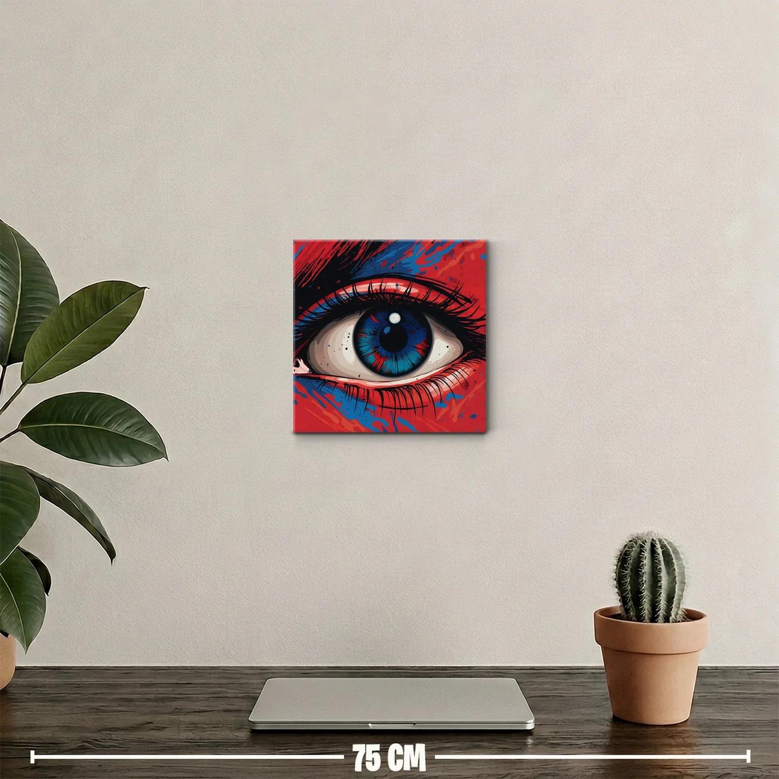 Impactante cuadro de ojo con explosión de colores vibrantes — miniatura 2