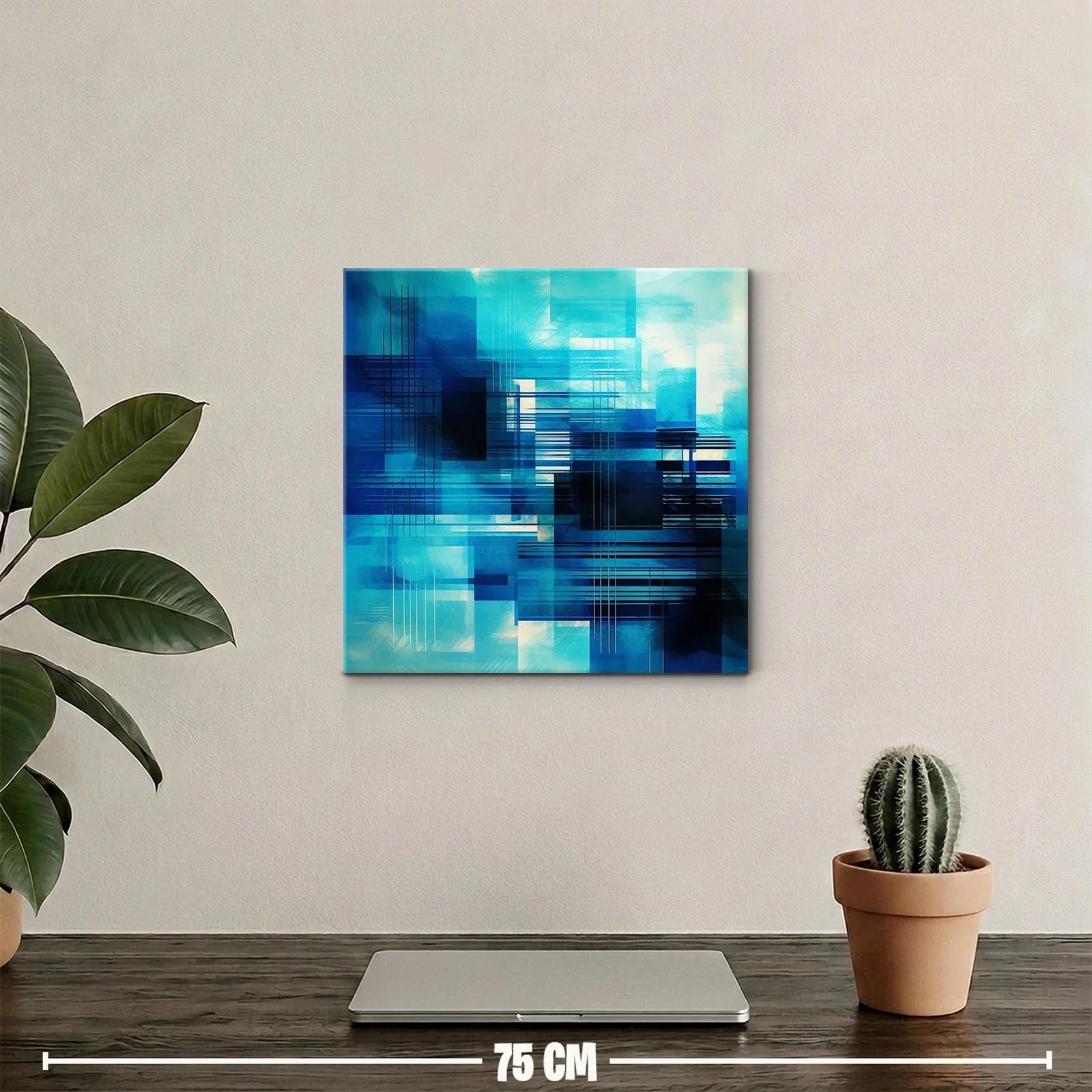 Composición abstracta en tonos azules y negros — miniatura 2