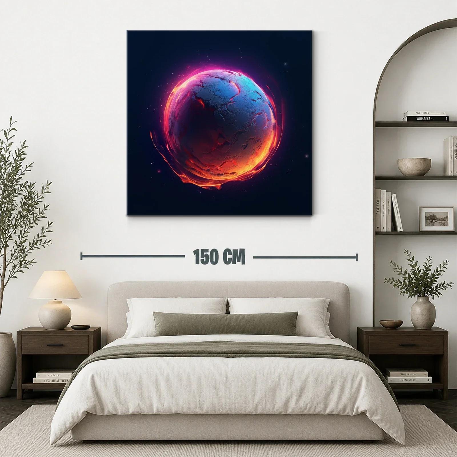 Planeta incandescente con texturas vibrantes y energía dinámica — miniatura 3