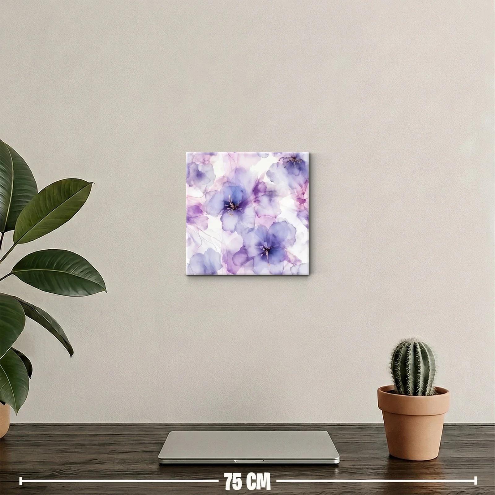 Cuadro Floral en Tono Lavanda para Decoración Delicada — miniatura 2