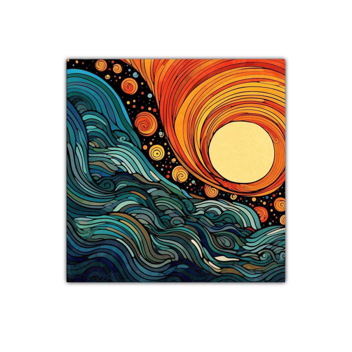 Mar y sol en armonía vibrante de colores intensos — miniatura 1