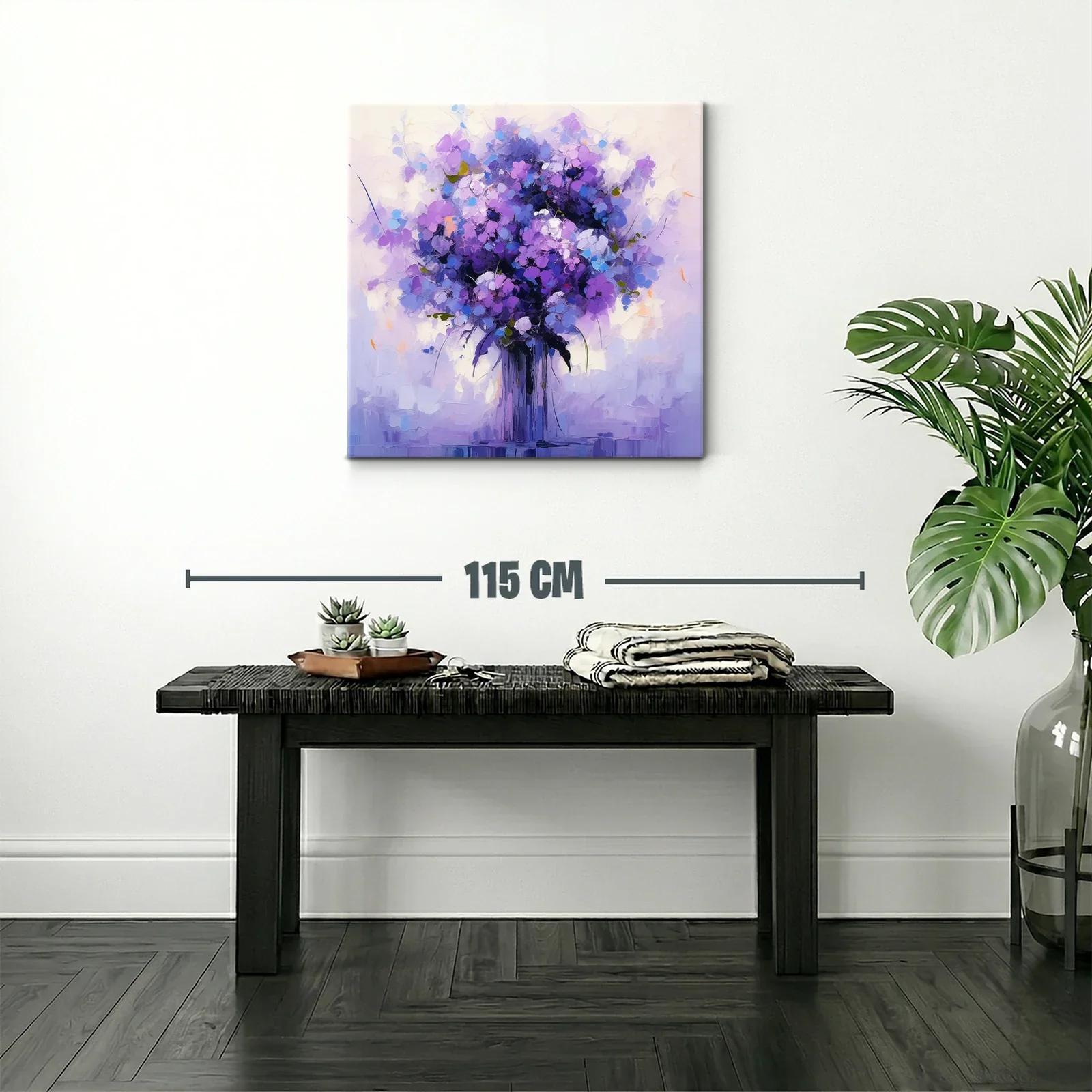 Ramillete de Flores en Tonos Violetas y Azules — miniatura 2