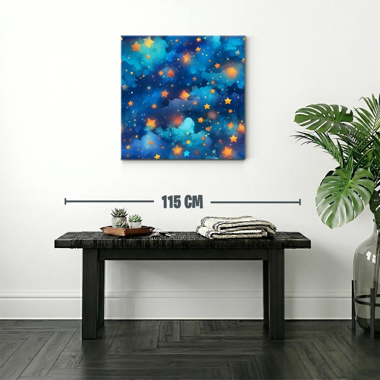 Cuadro Estrellas Brillantes en Fondo Azul Profundo — miniatura 2