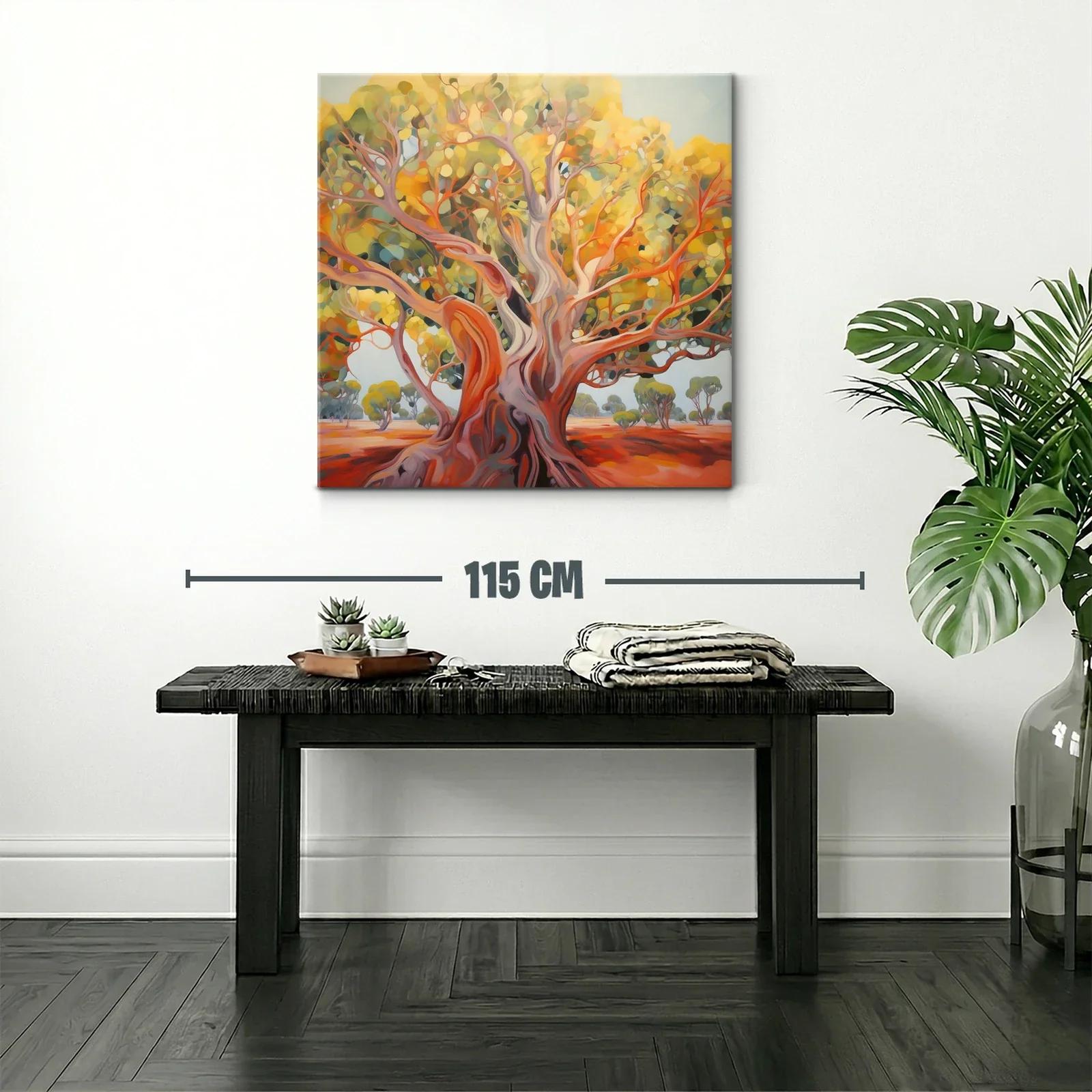 Árbol imponente con vibrantes tonos cálidos y frescos — miniatura 2