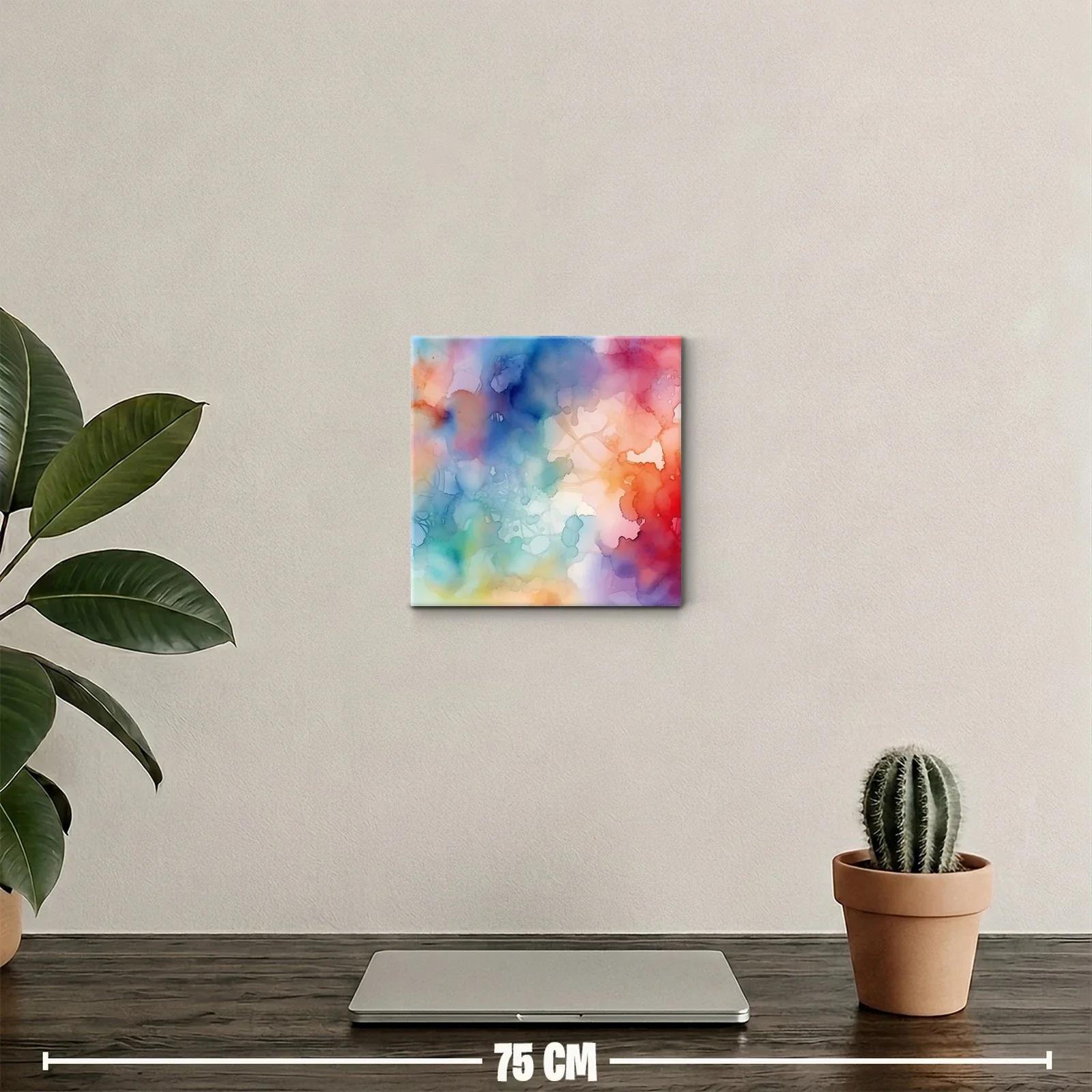 Cuadro abstracto con armonía de colores vivos y suaves tonos pastel — miniatura 2