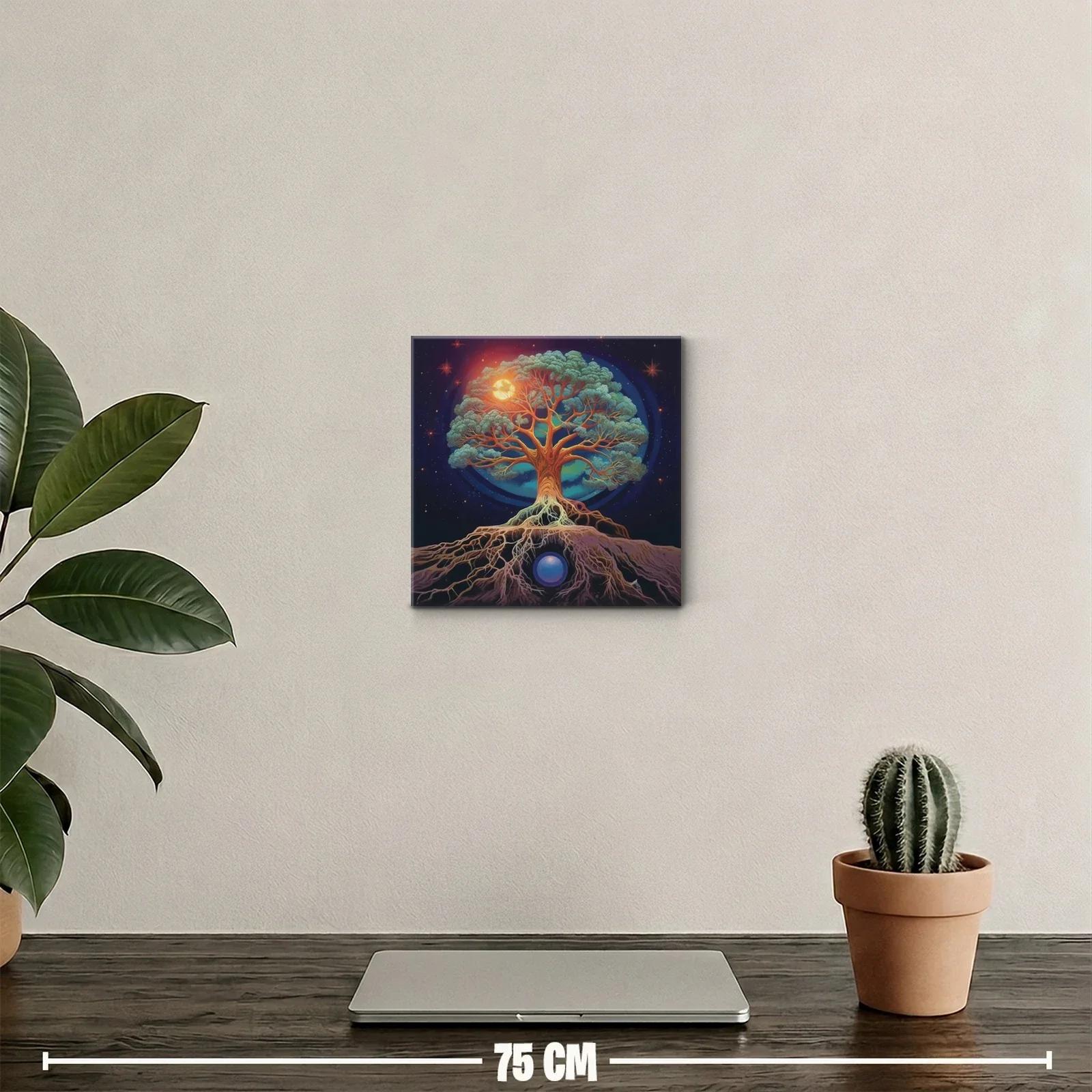 Árbol de la vida cósmico con raíces y energía lunar — miniatura 2