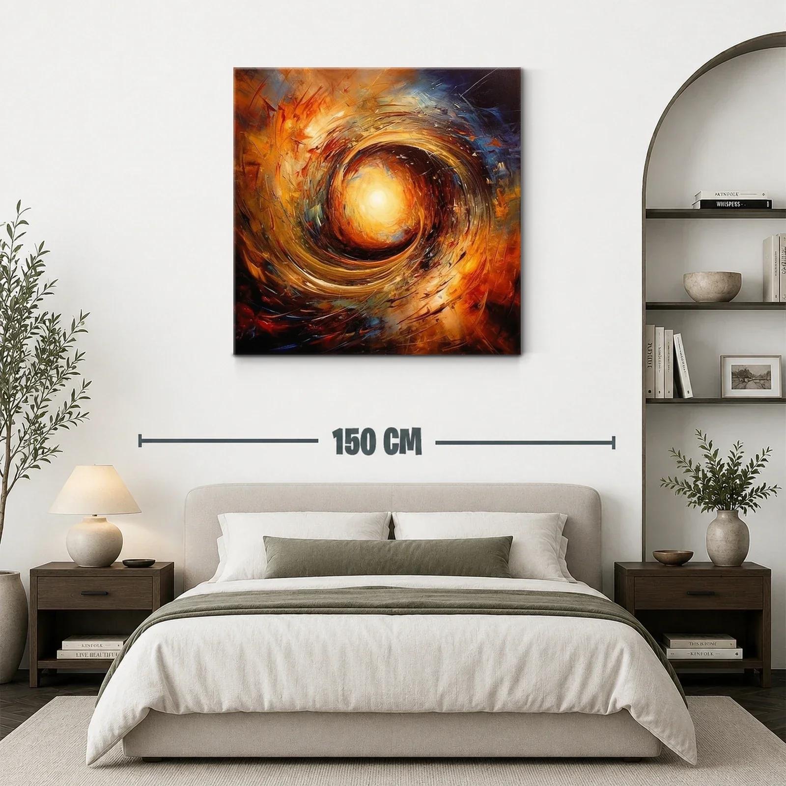 Cuadro Abstracto Espiral de Luz y Energía Cálida — miniatura 3