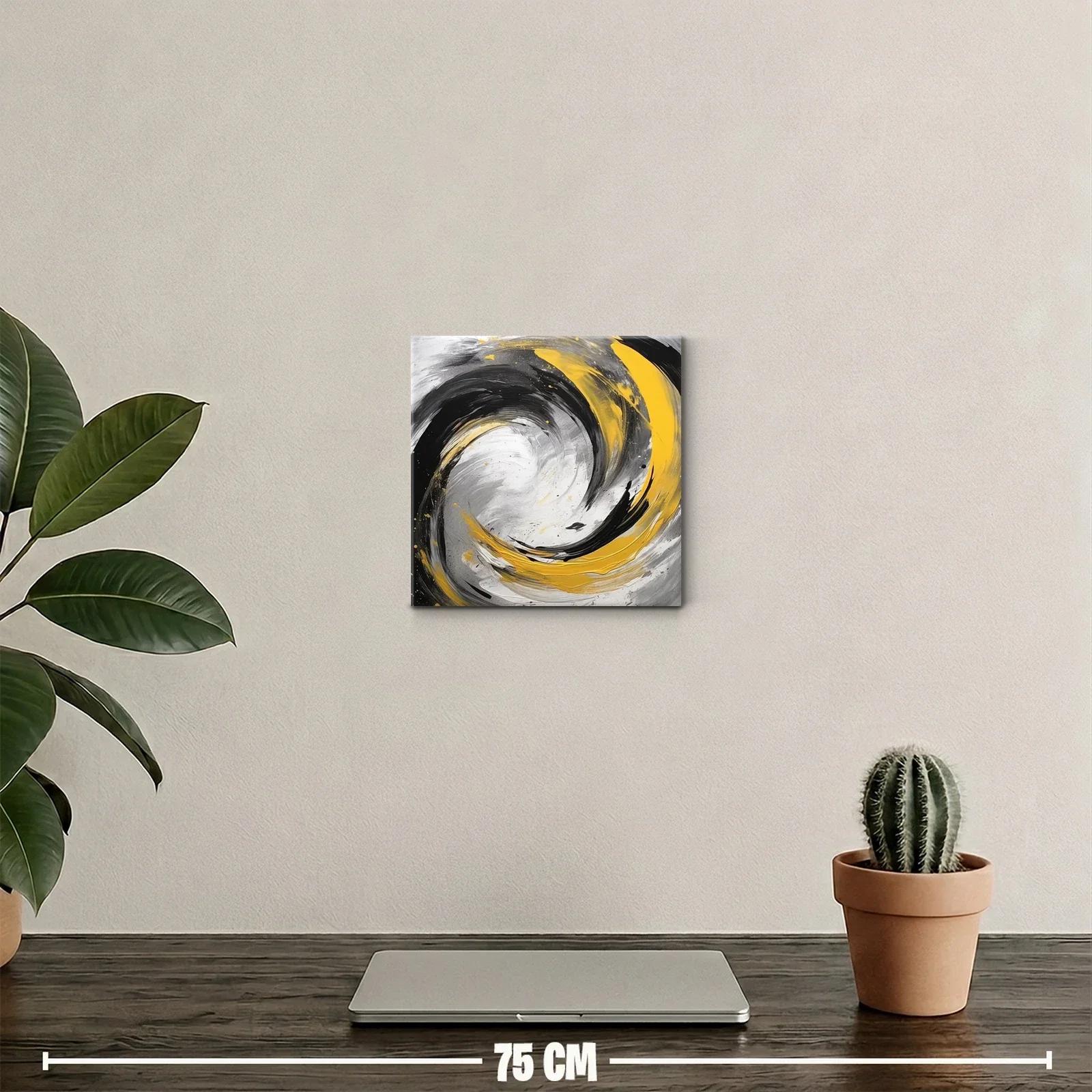 Cuadro abstracto con energía y movimiento vibrante — miniatura 2