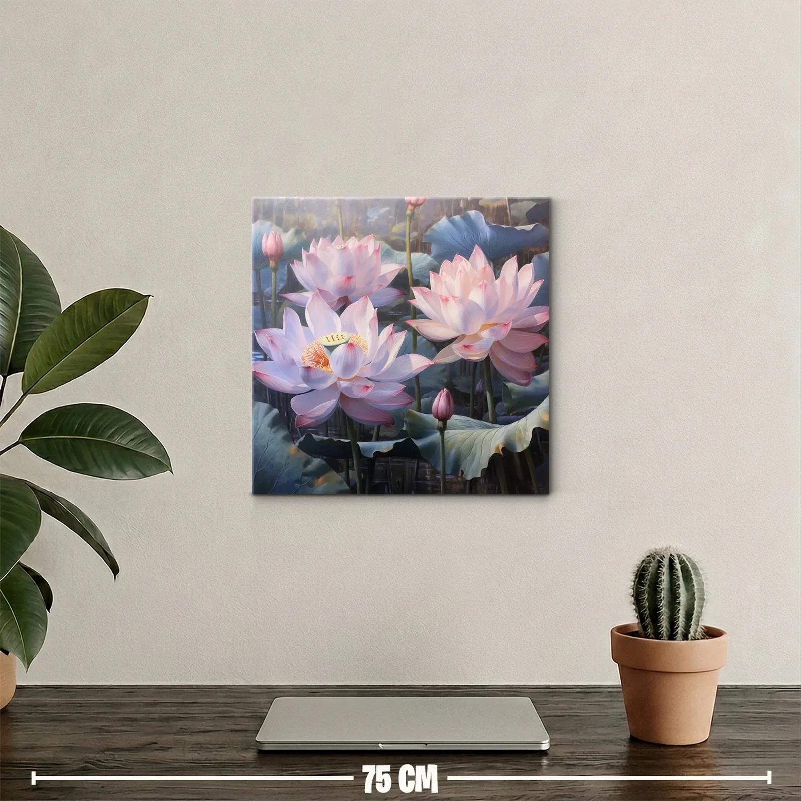 Elegancia natural de flores de loto en tonos suaves — miniatura 2