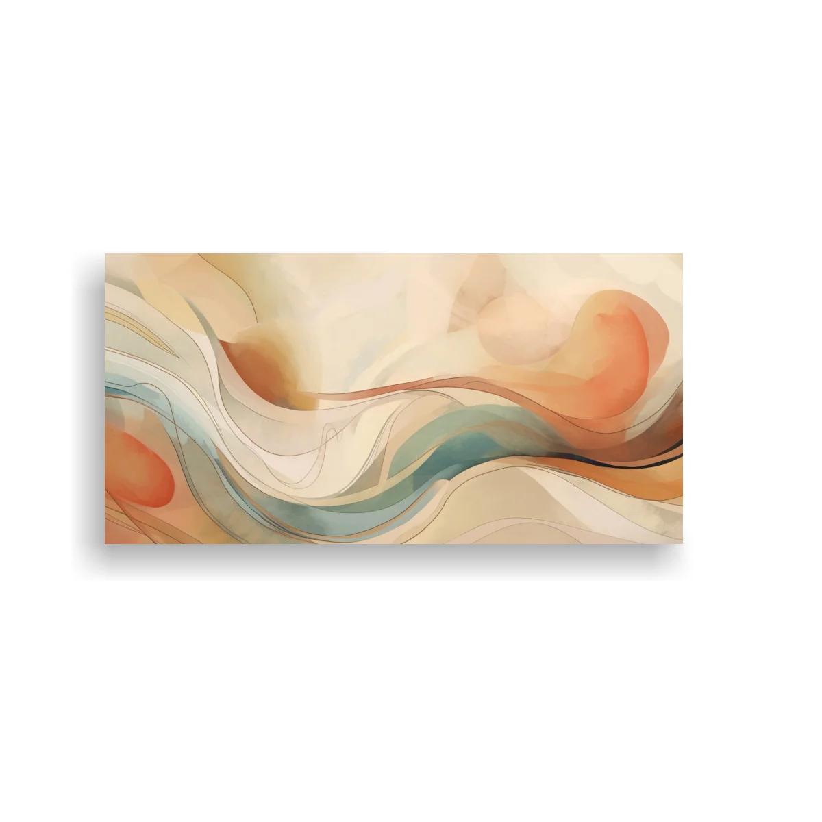 Cuadro ondas abstractas con bandas sinuosas — imagen principal